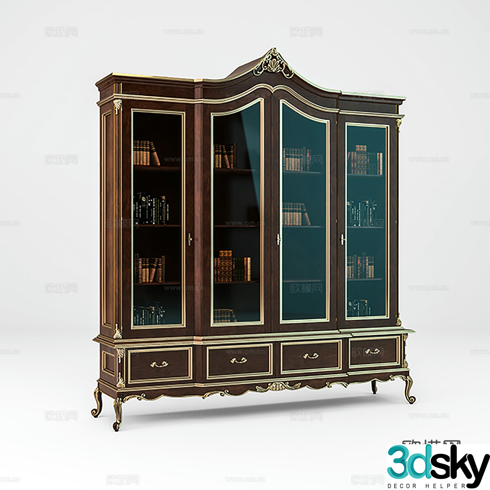 European wine cabinet storage cabinet decoration cabinet side cabinet entrance cabinet 3D model