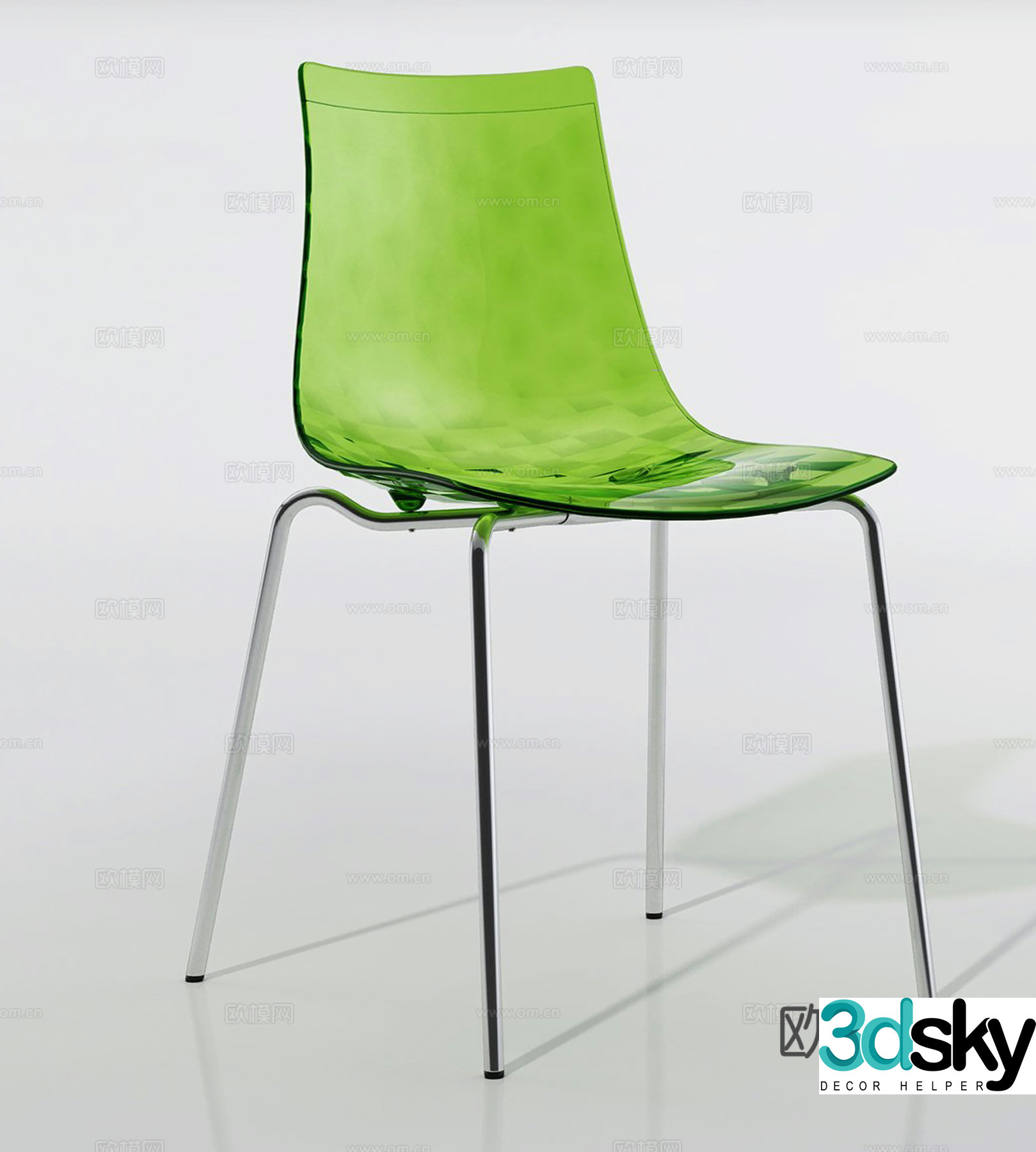 Modern light luxury leisure chair single chair book chair dining chair 3d model