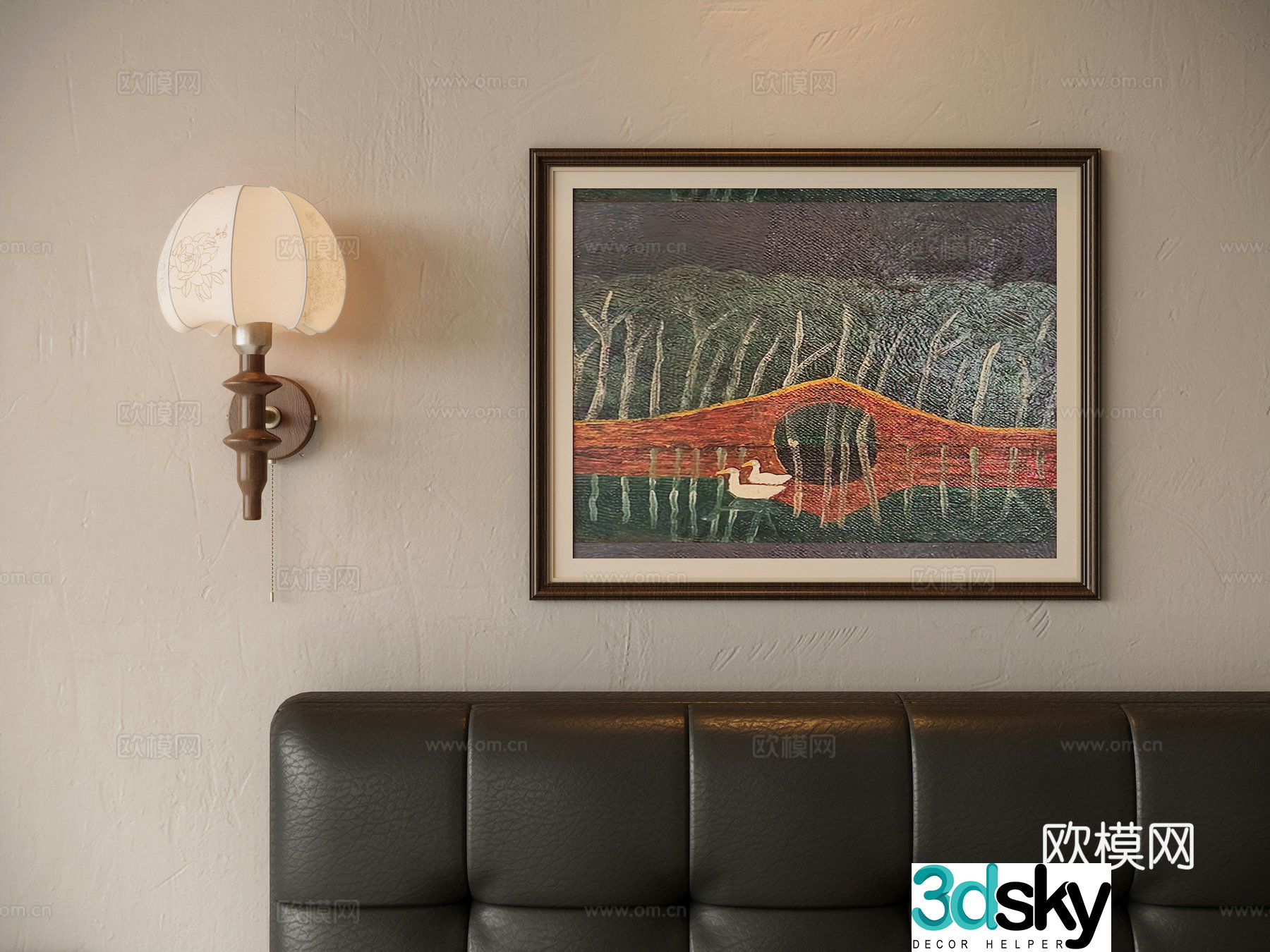 3D model of medieval style decorative painting