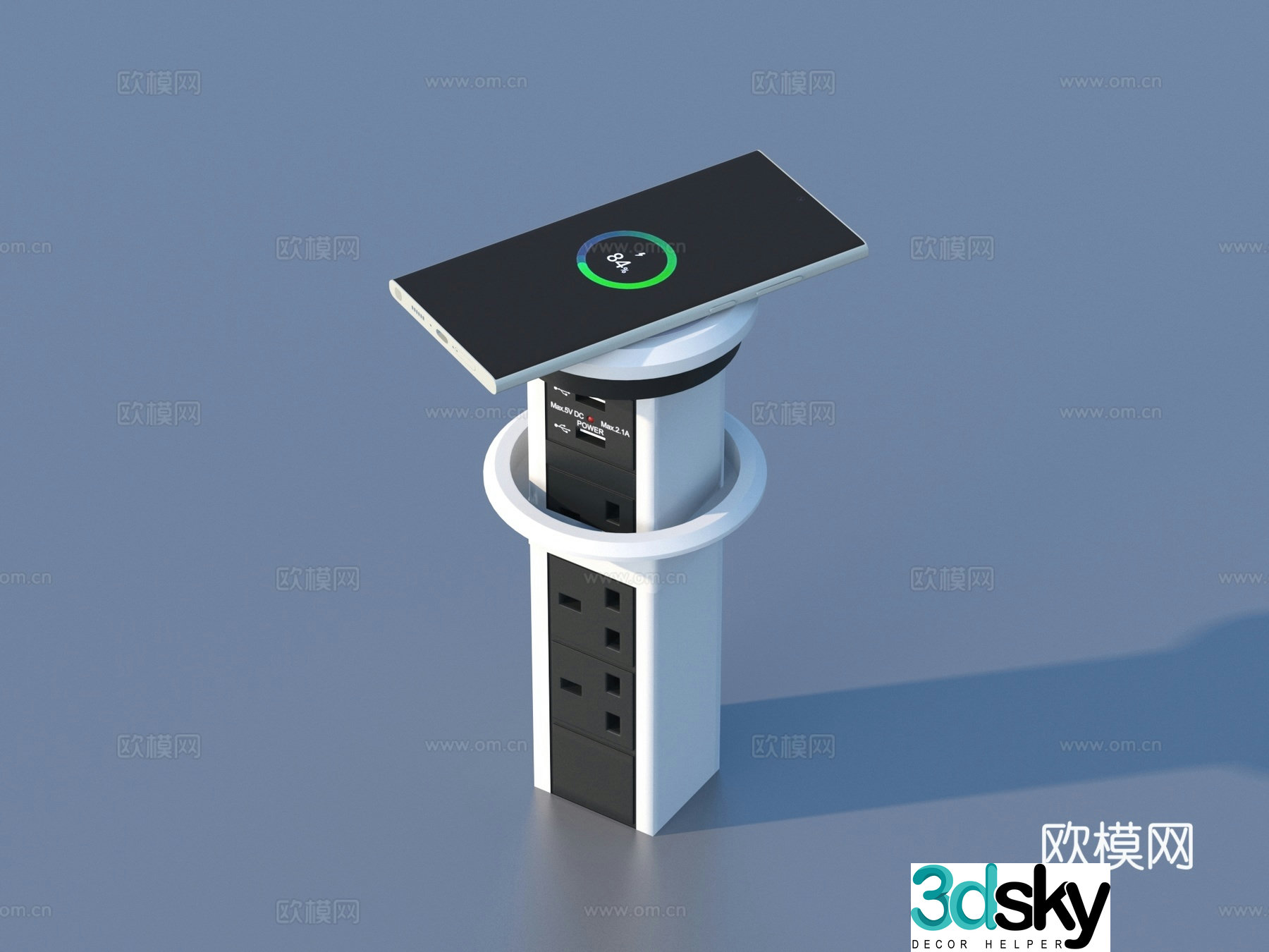 Socket Multifunctional table plug 3D model