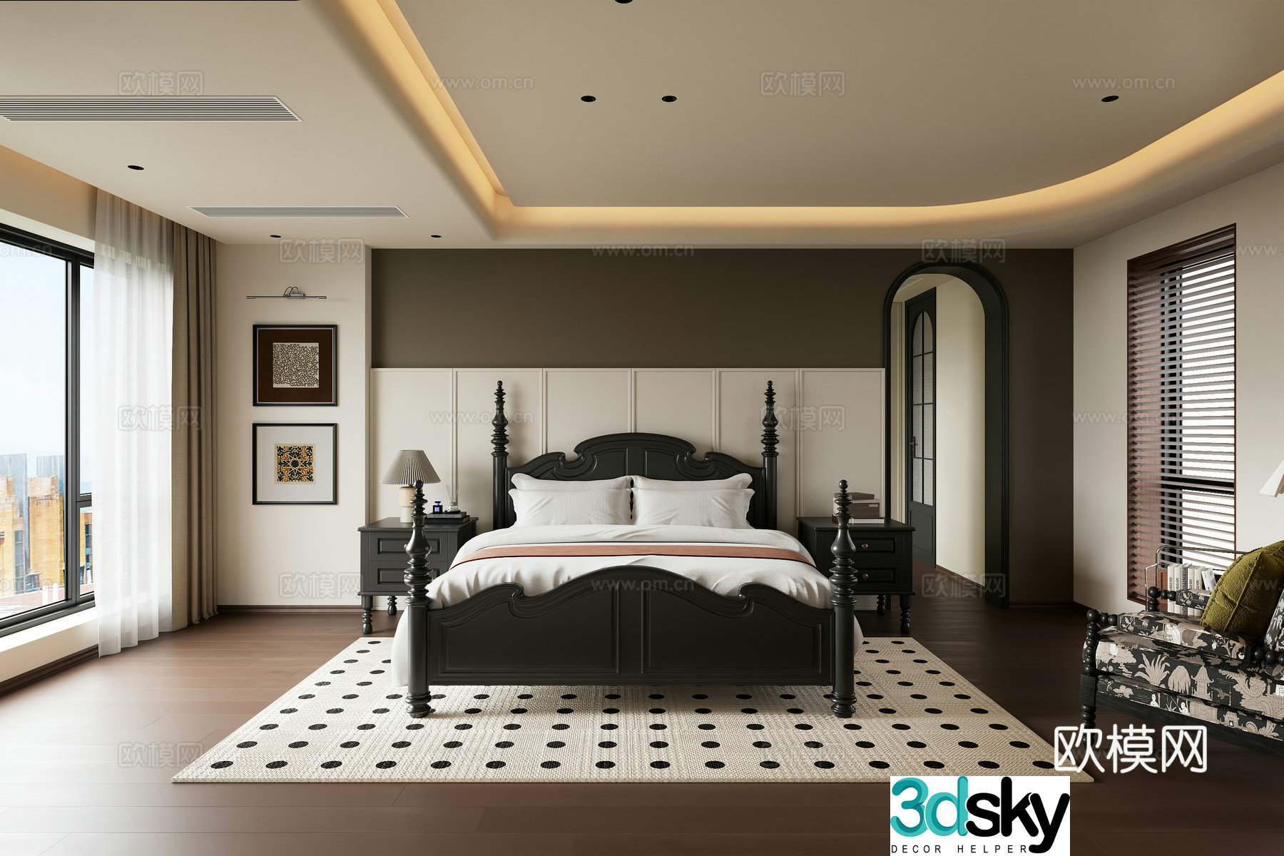 French bedroom 3d model