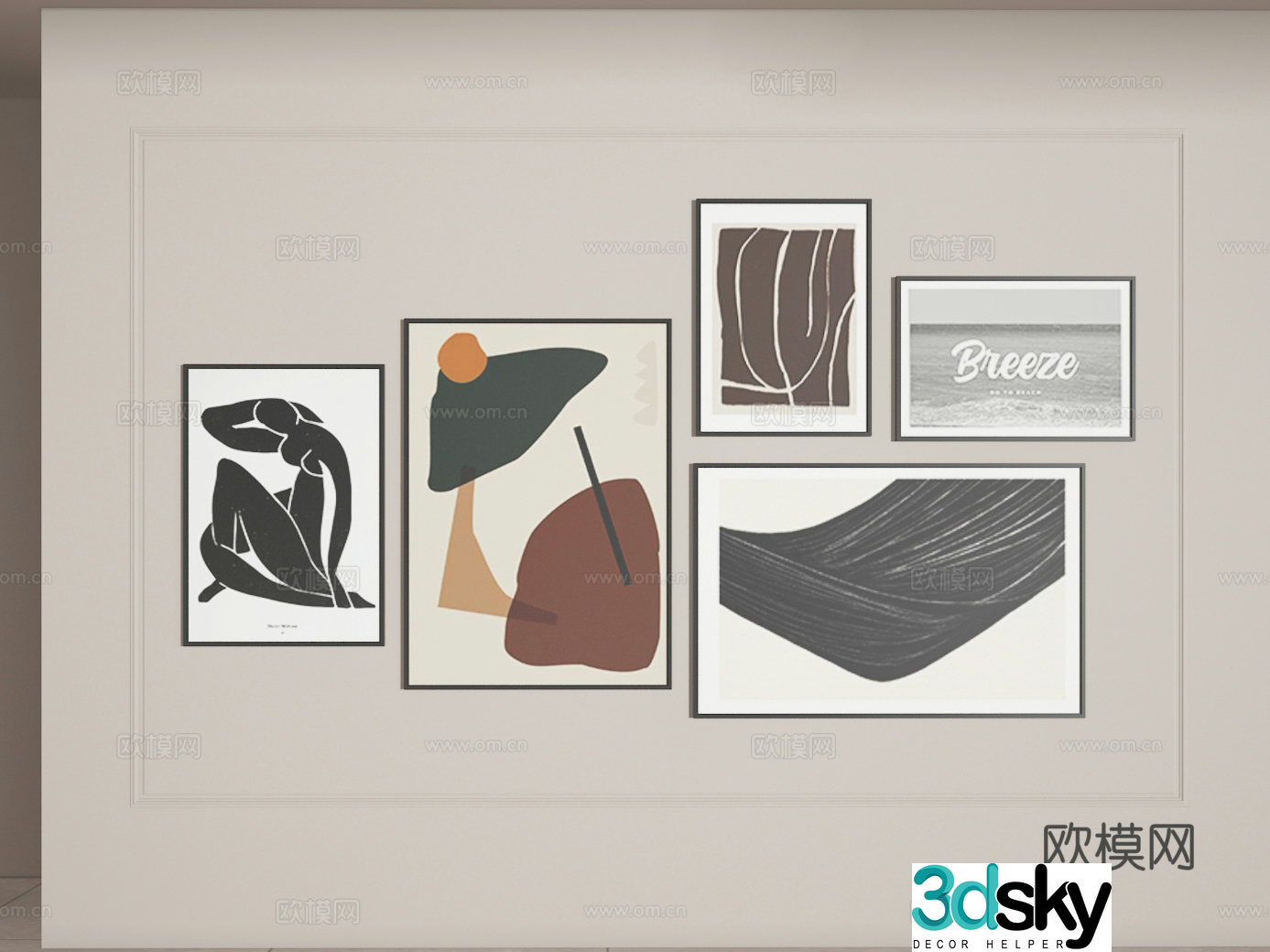 Photo wall 3d model