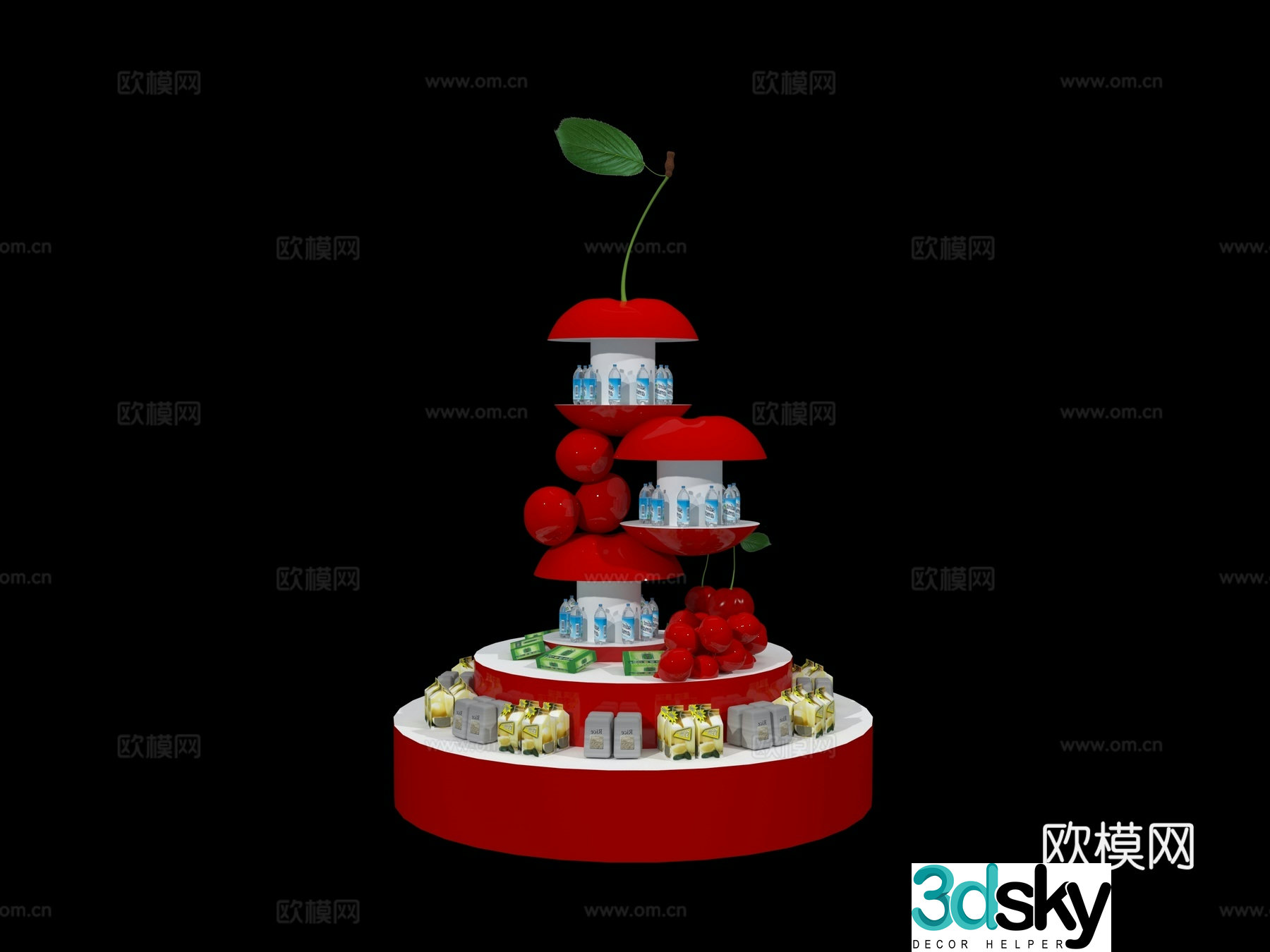 Cherry Showcase 3D Model