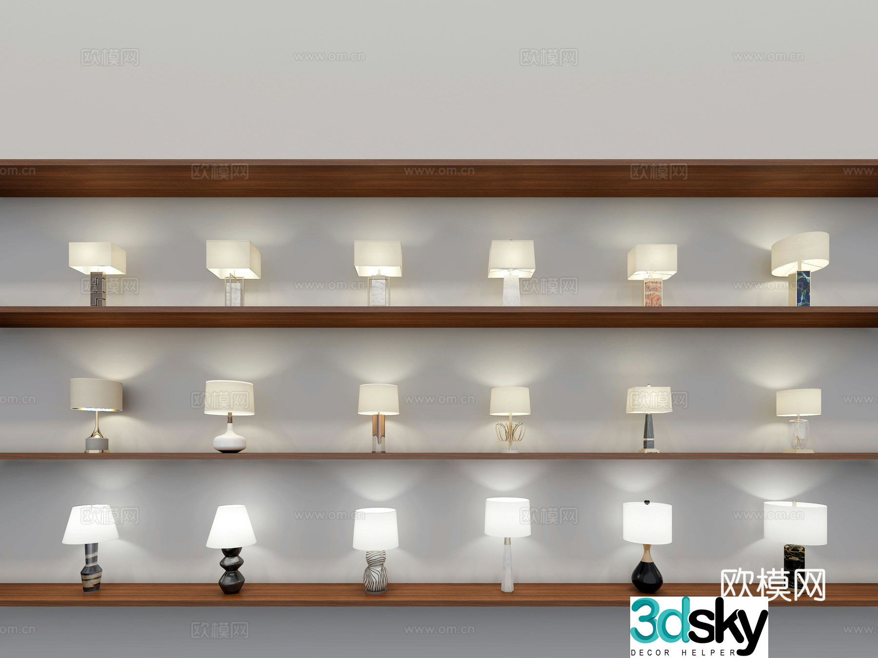 Modern desk lamp 3d model