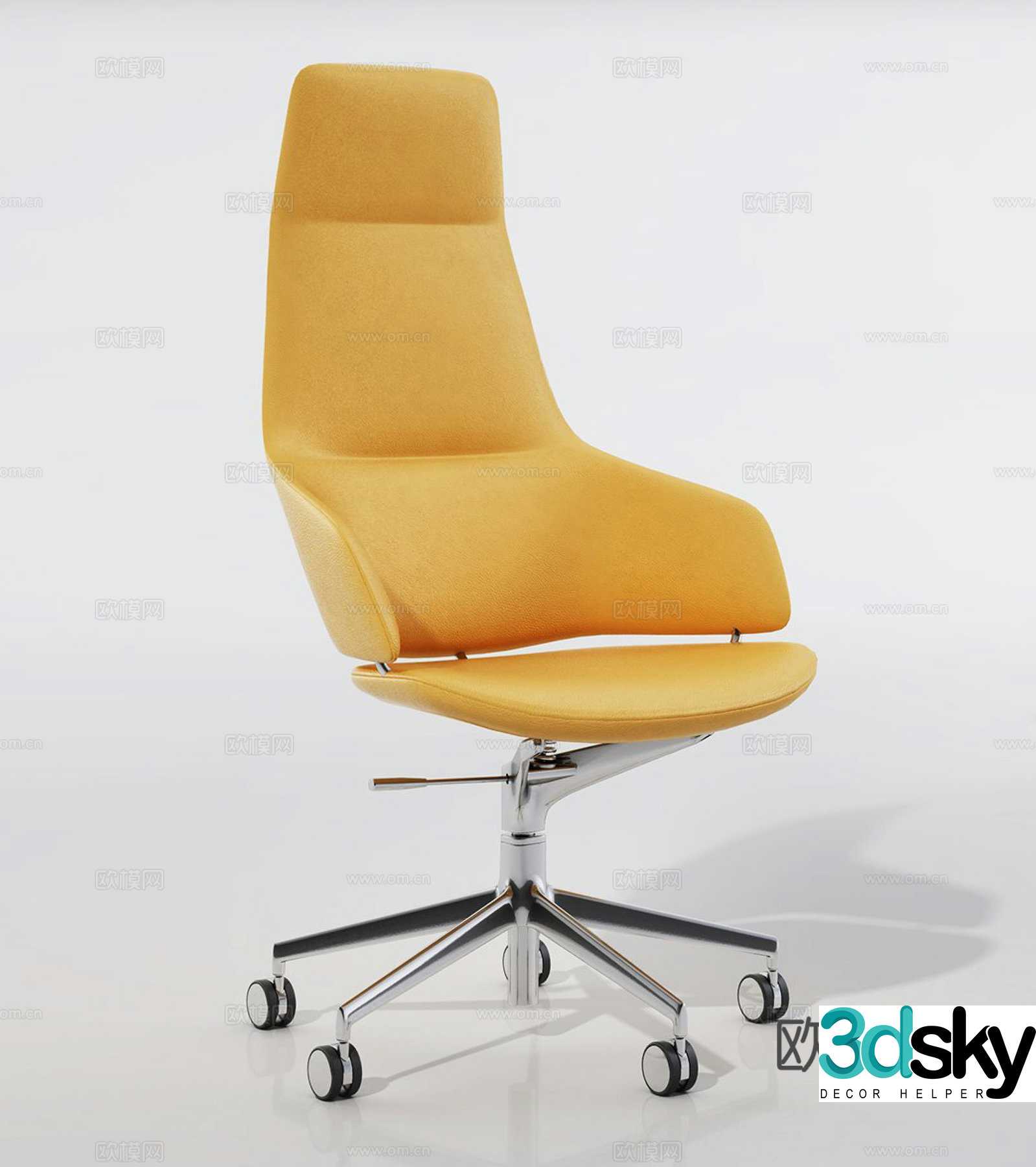 Modern office chair leisure chair single chair cloth chair book chair dining chair 3d model