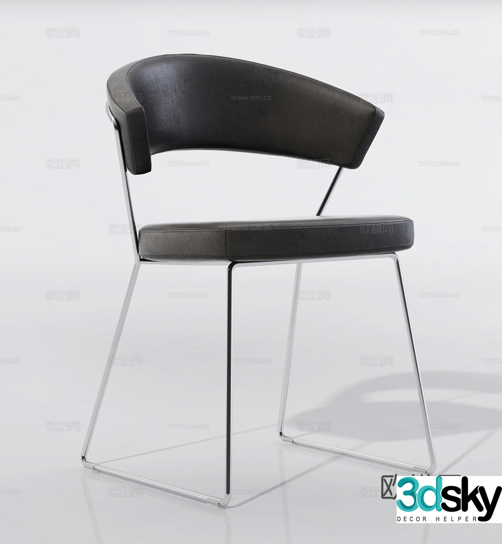 Modern casual chair Single chair Cloth chair Book chair Dining chair 3d model