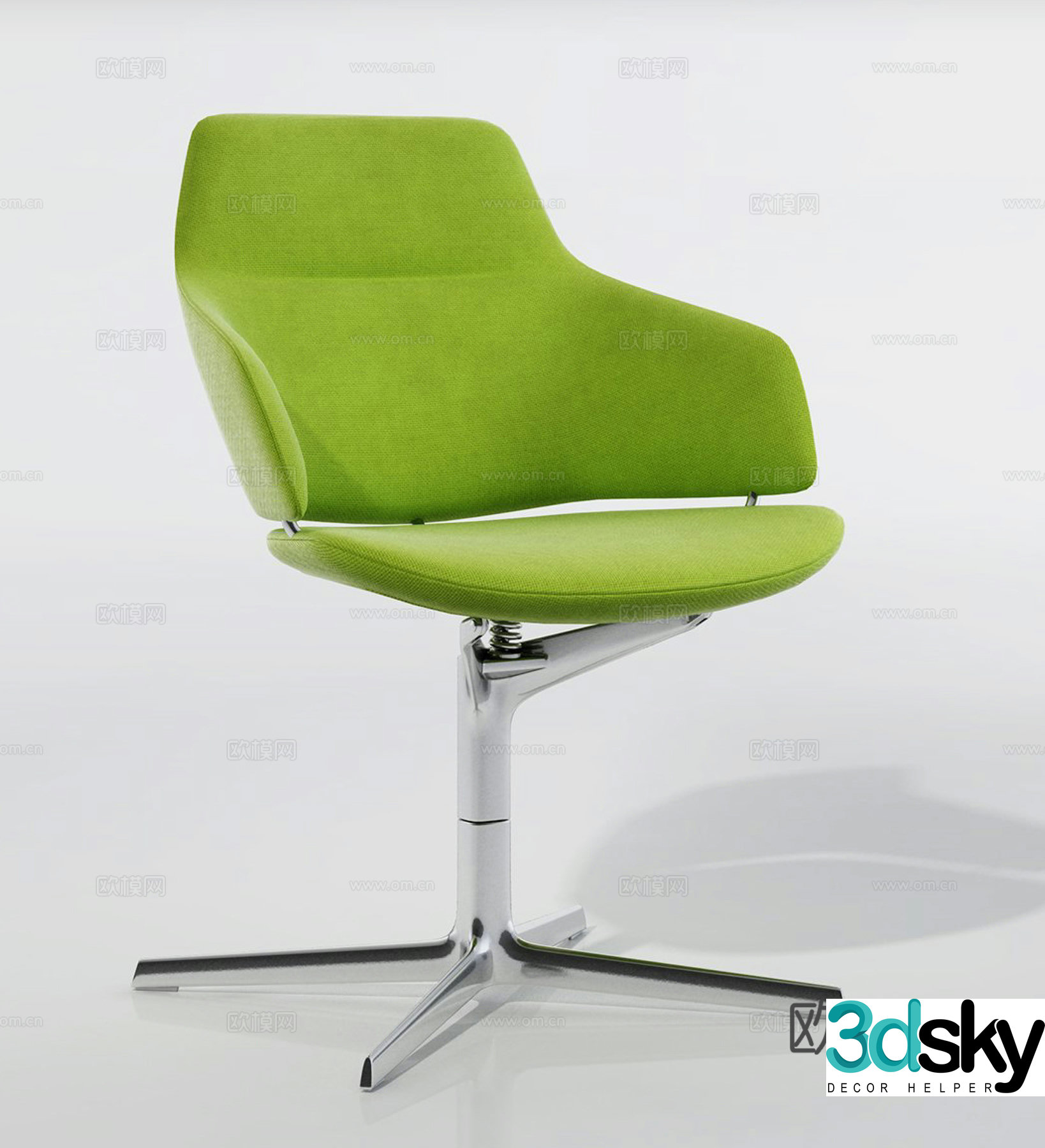 Modern office chair leisure chair single chair cloth chair book chair dining chair 3d model