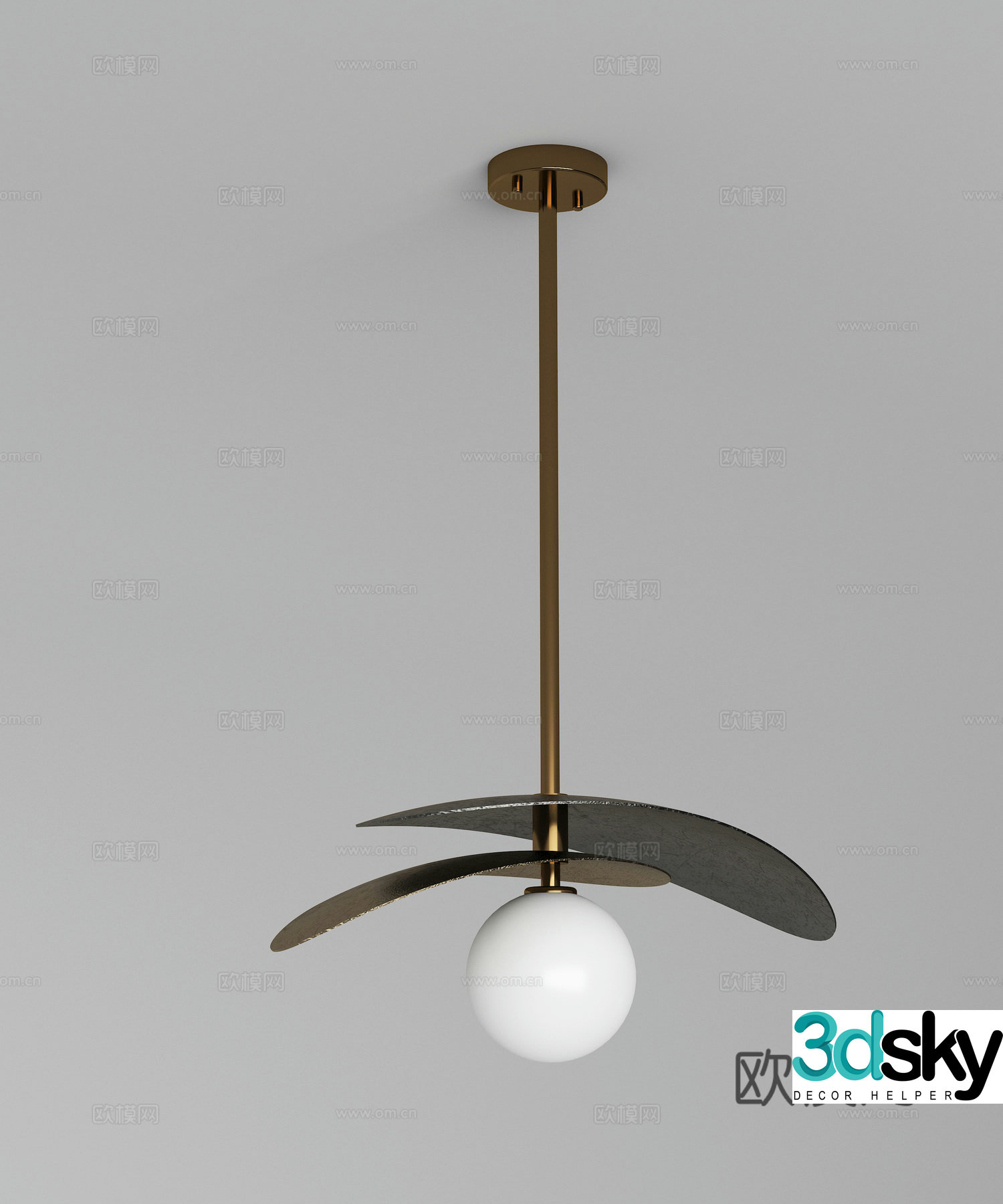 Modern light luxury chandeliers 3D model
