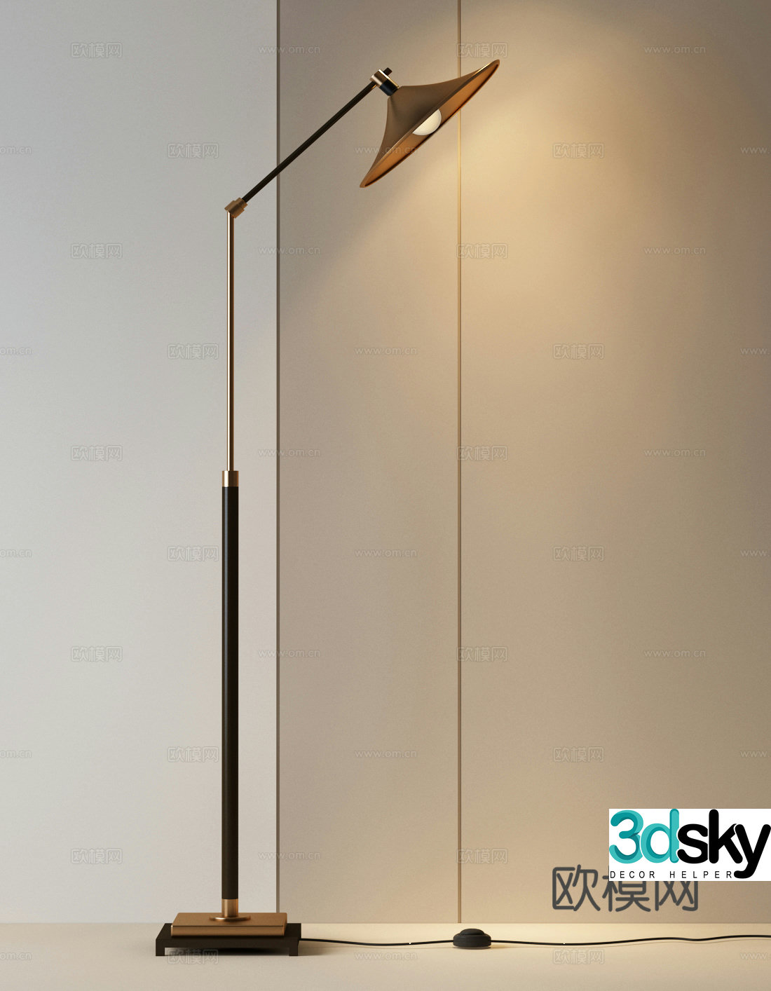 Modern floor lamp Italian floor lamp Medium style floor lamp 3D model
