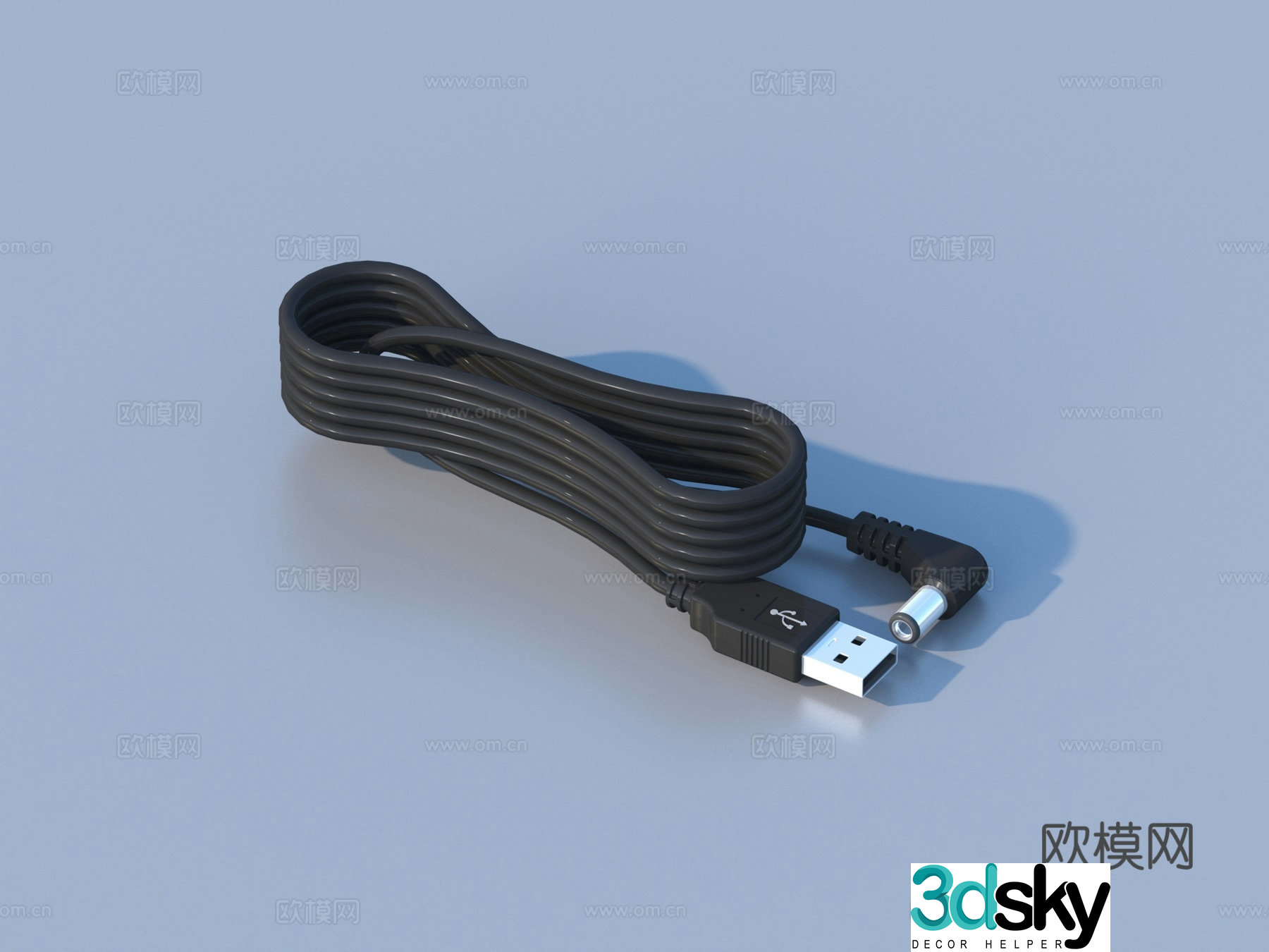 Charging cable Data cable Connection cable 3D model