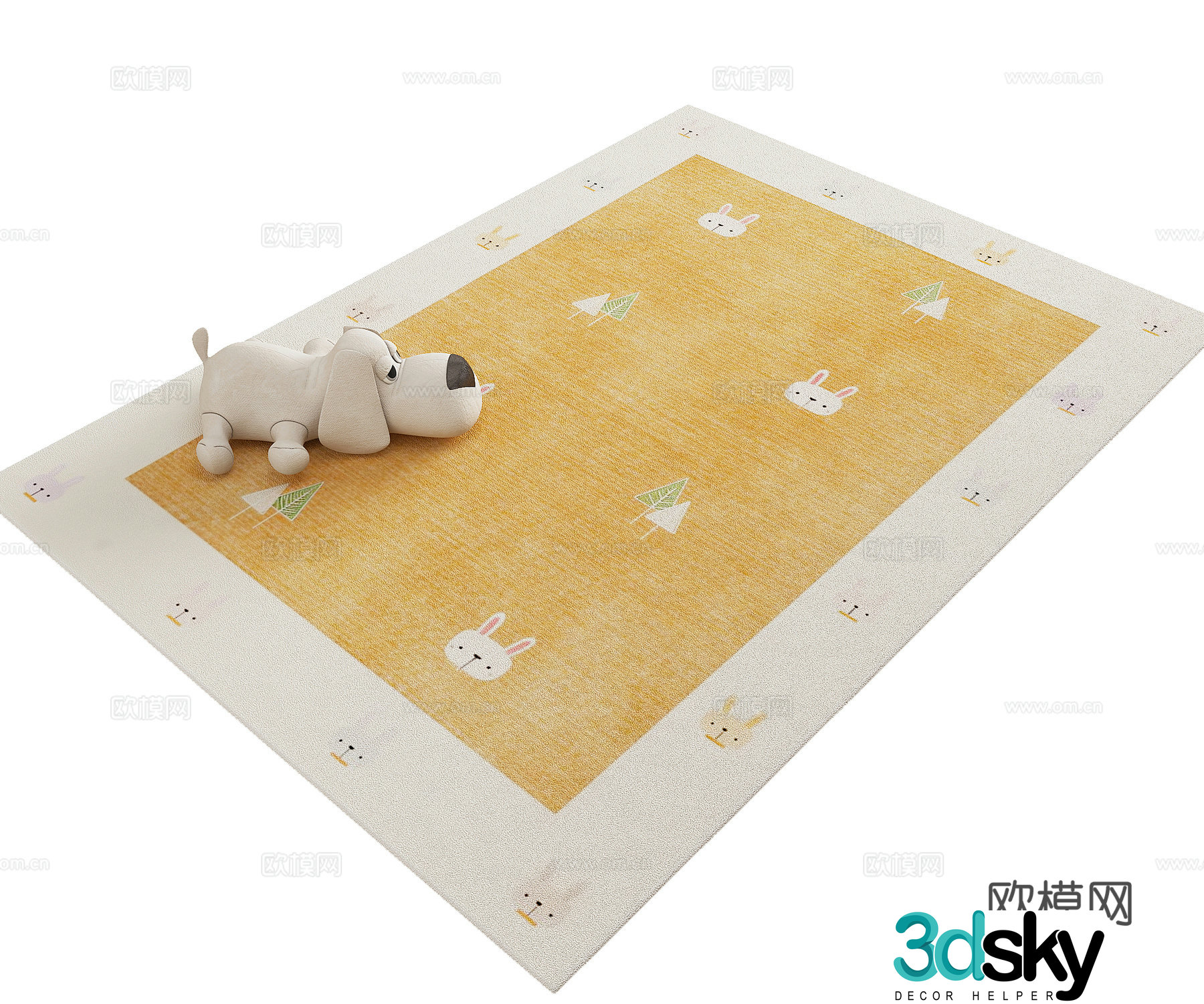 Children’s room bedroom carpet Children’s carpet 3d model