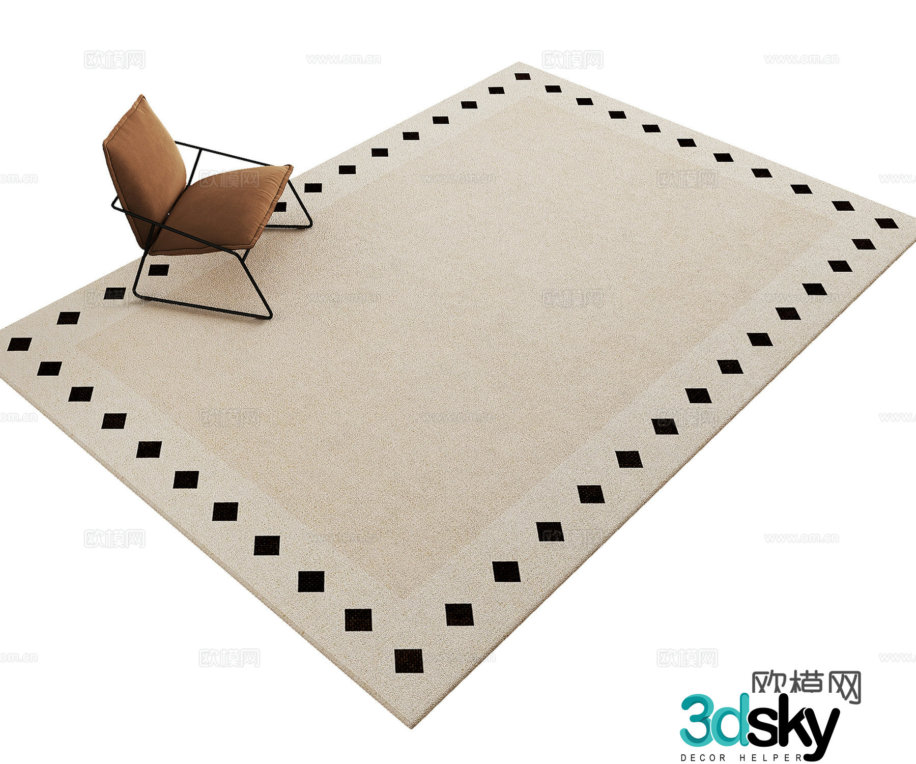 Living room carpet Bedroom carpet 3d model