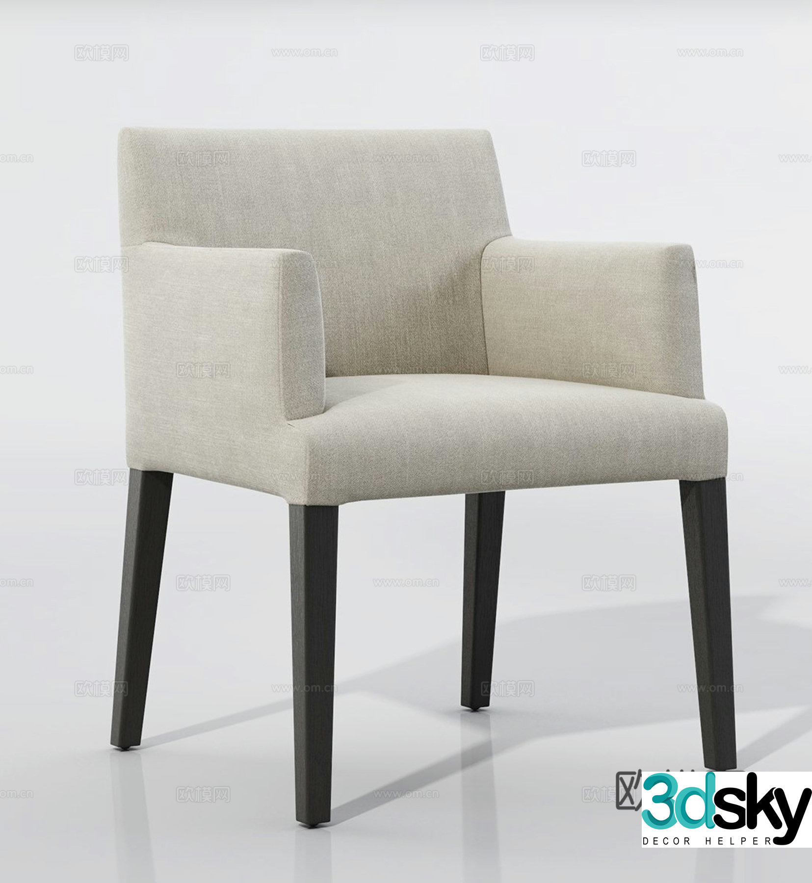 Modern casual chair Single chair Cloth chair Book chair Dining chair 3d model