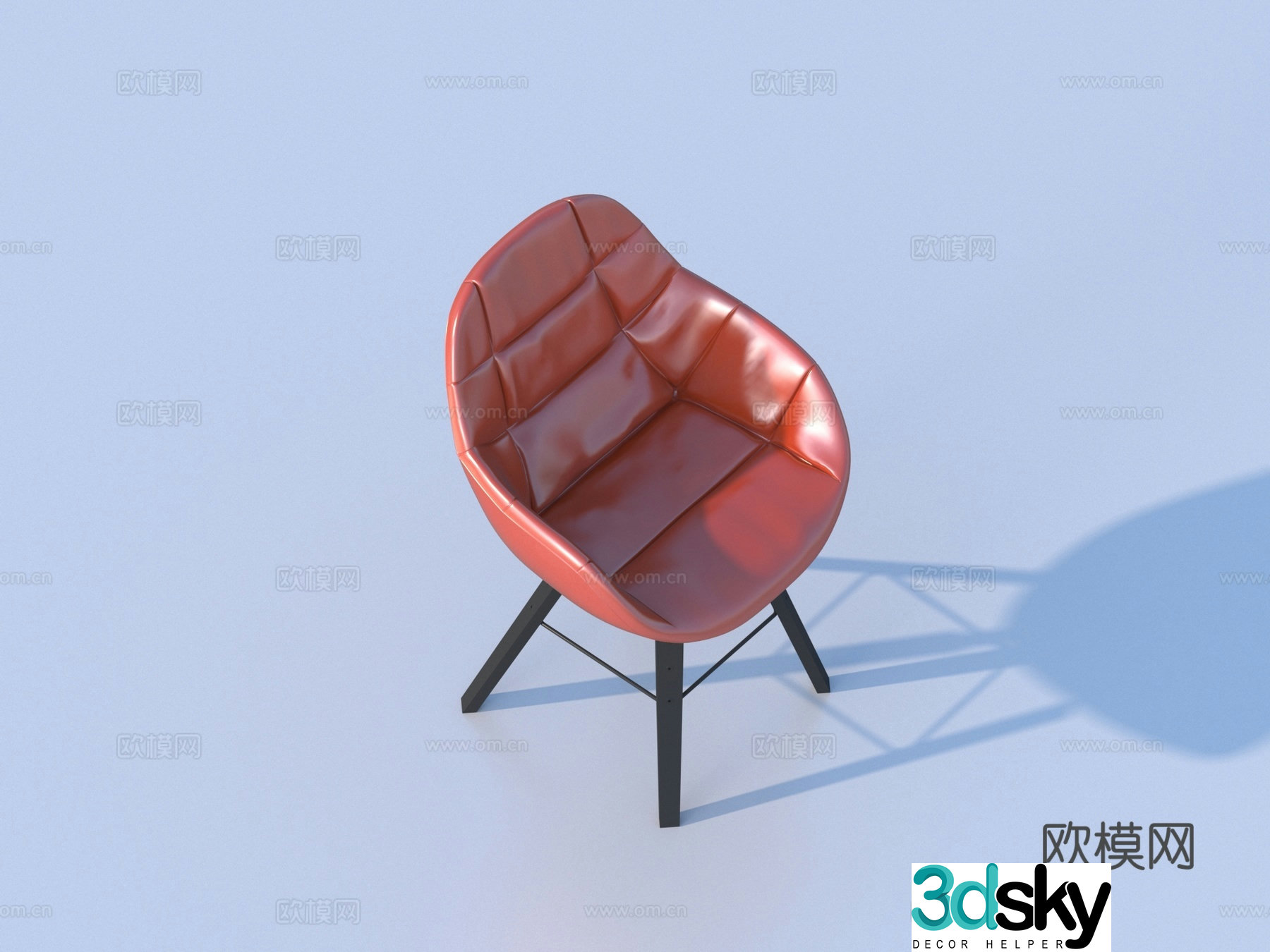 Sofa chair Minimalist leisure chair 3d model