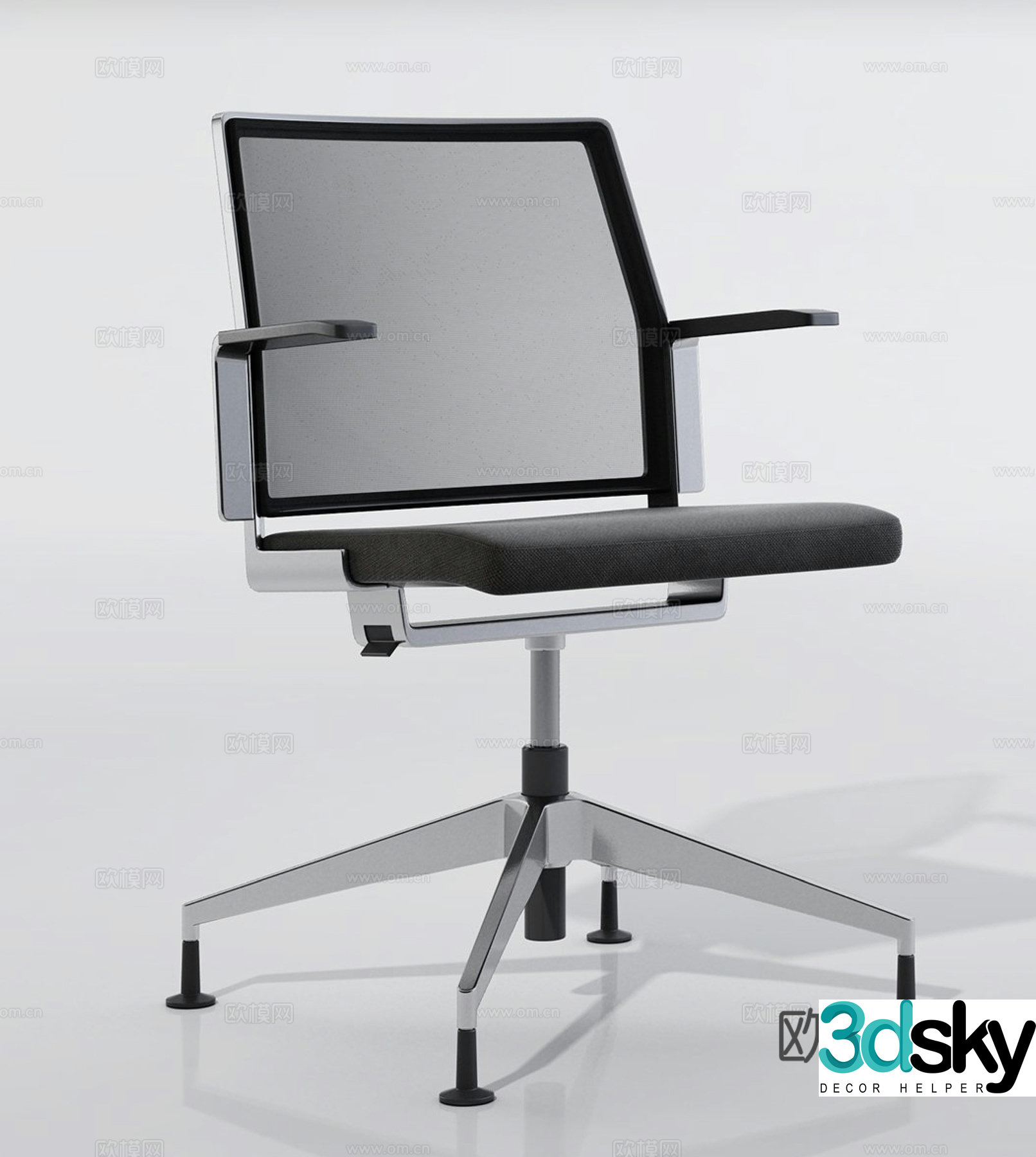 Modern office chair training chair boss chair meeting chair staff chair 3d model