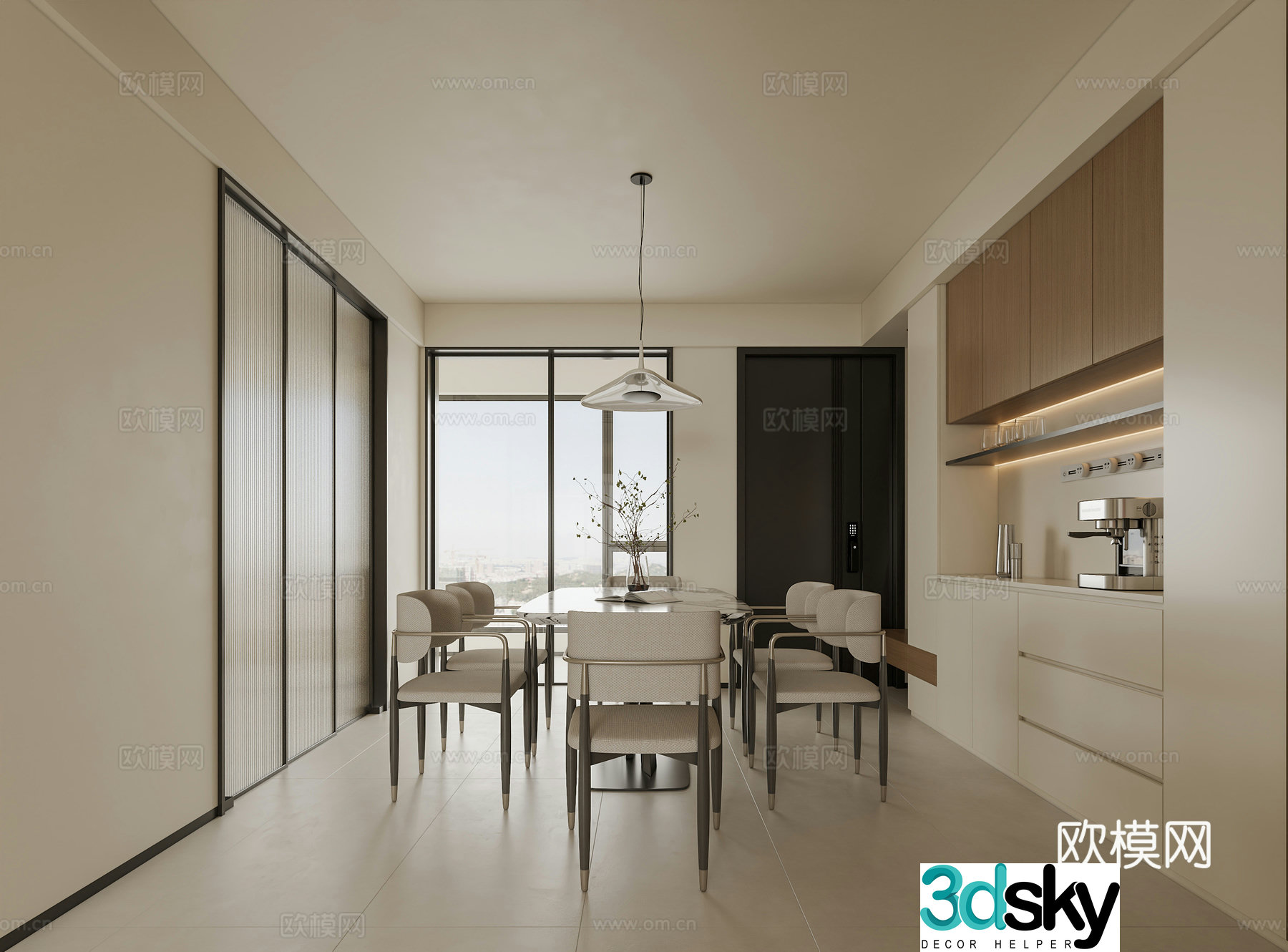 Modern restaurant 3d model