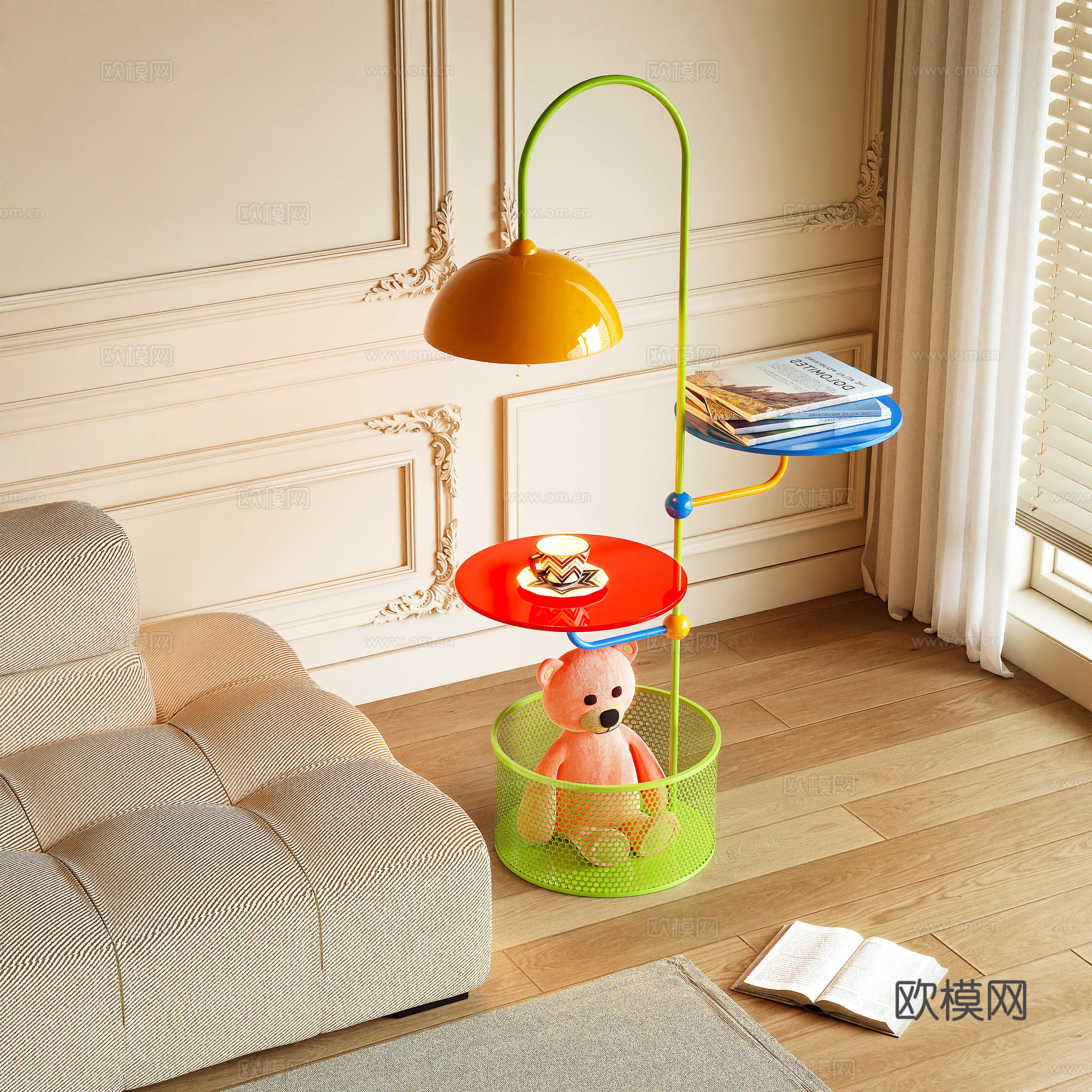 Modern floor lamp side dopamine 3D model
