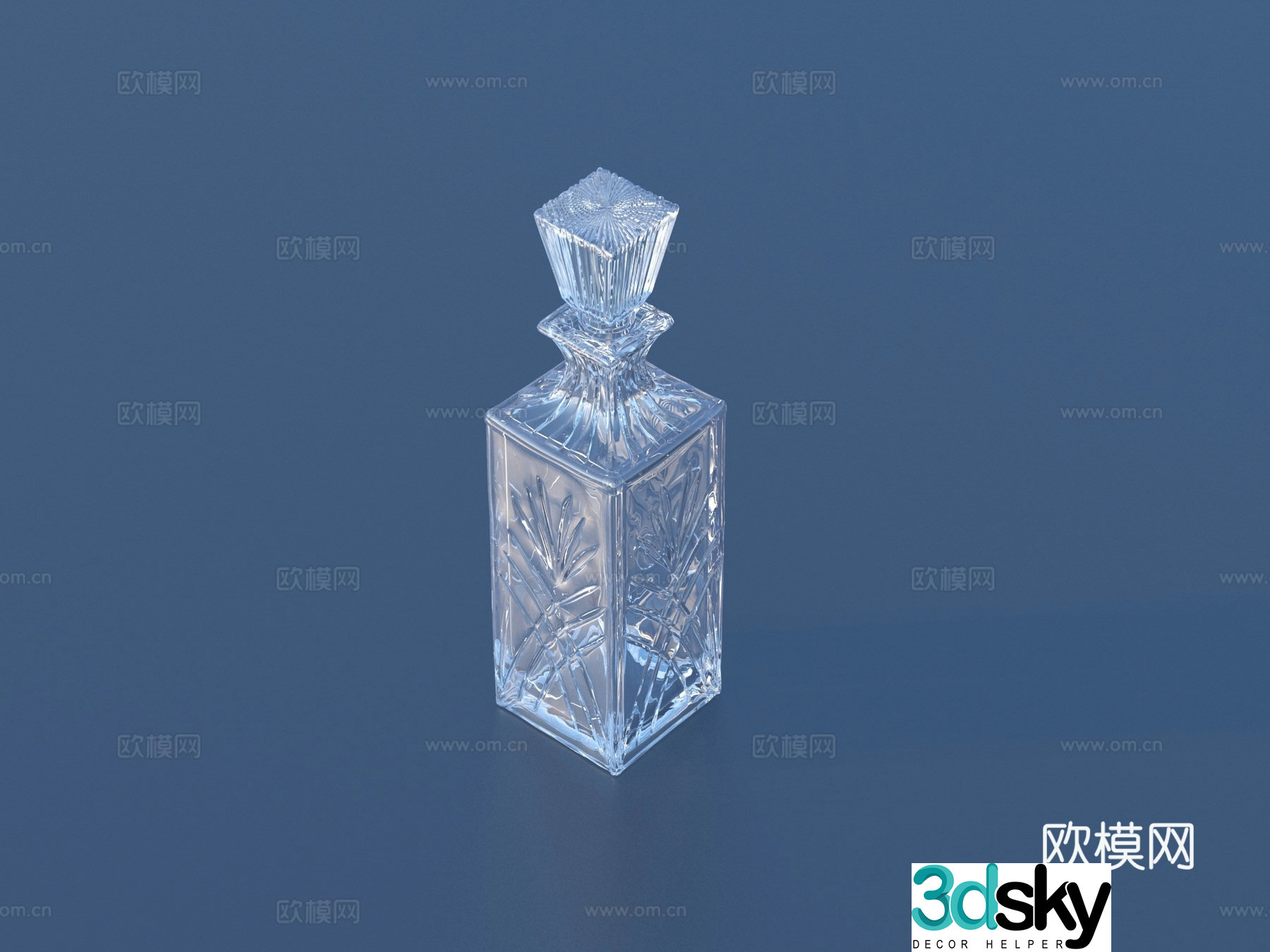 Wine bottle glass bottle 3d model