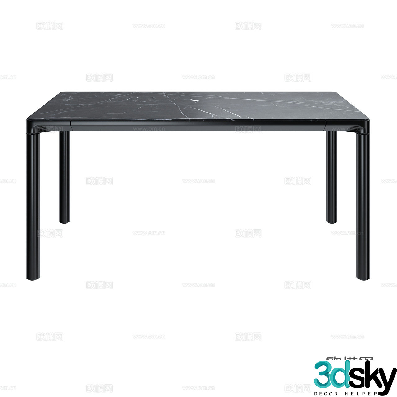 Fredericia Minimalist Dining Table Rectangular Dining Table Marble Dining Table Dining Table 3D Model