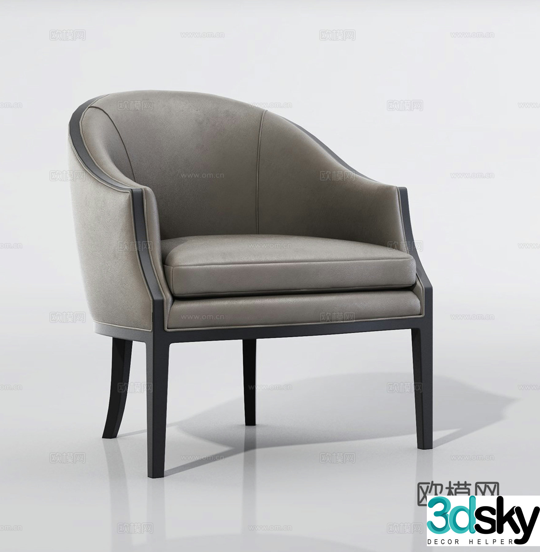 Modern office chair casual chair single chair 3d model