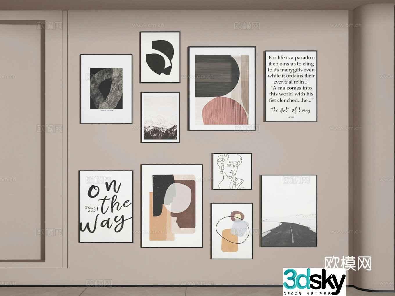Photo wall 3d model
