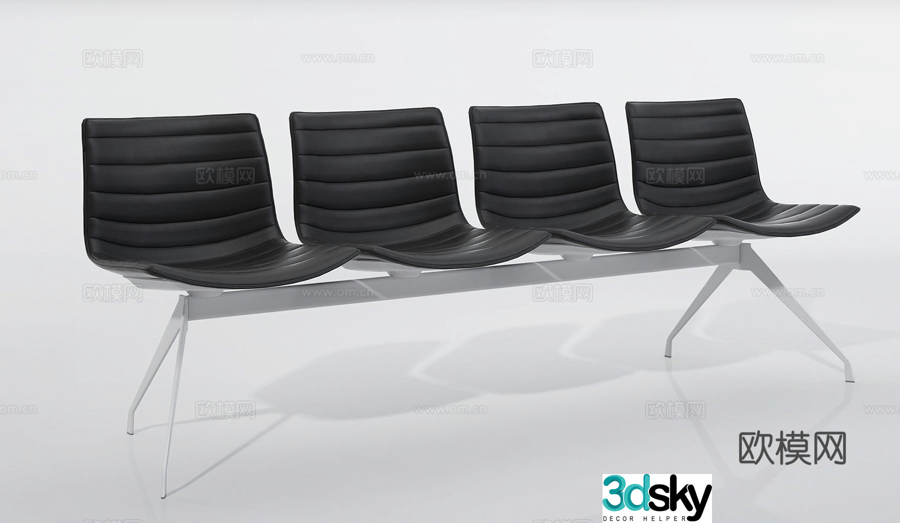 Modern public chair Public chair Station chair 3d model