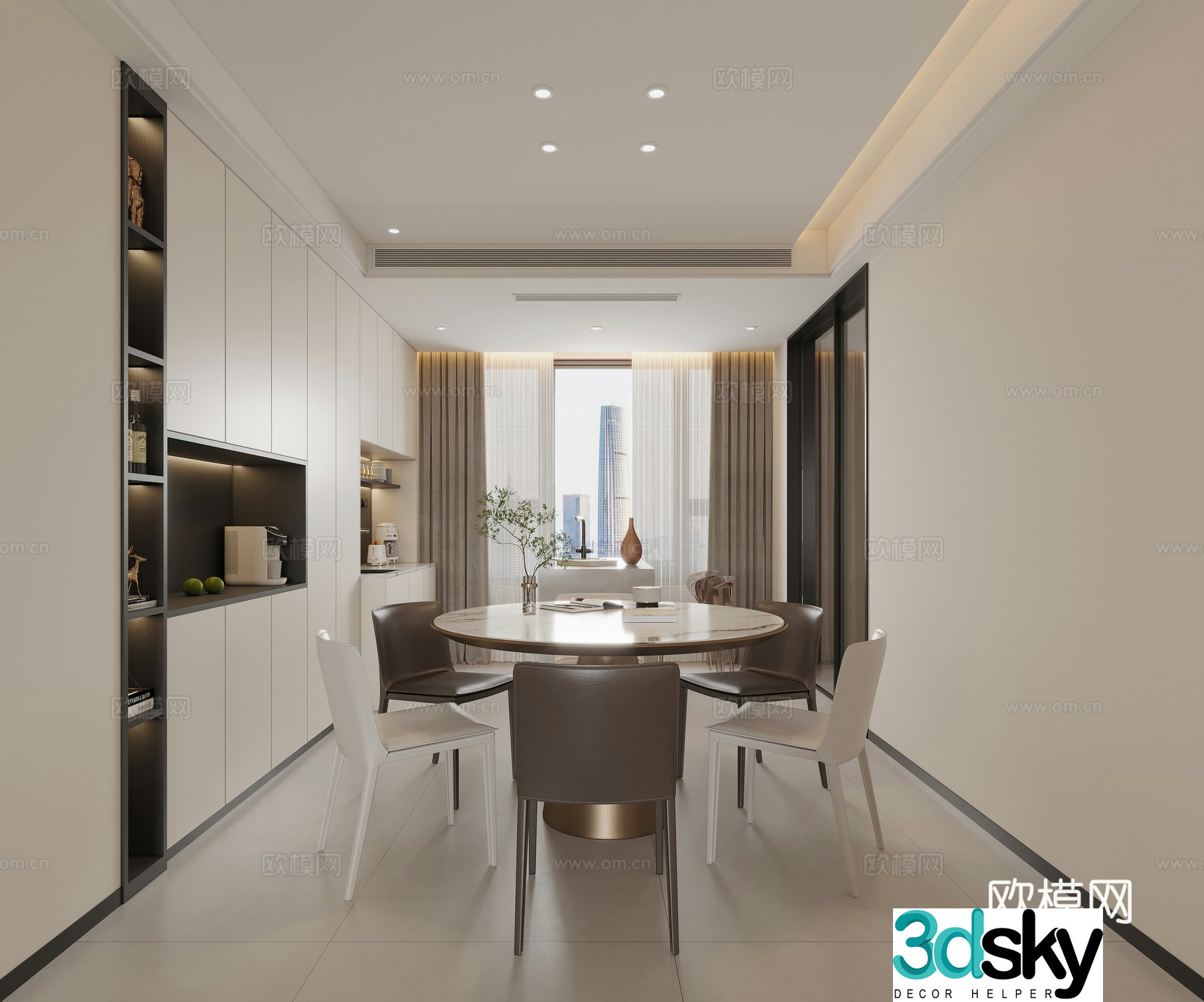 Modern Italian restaurant 3d model