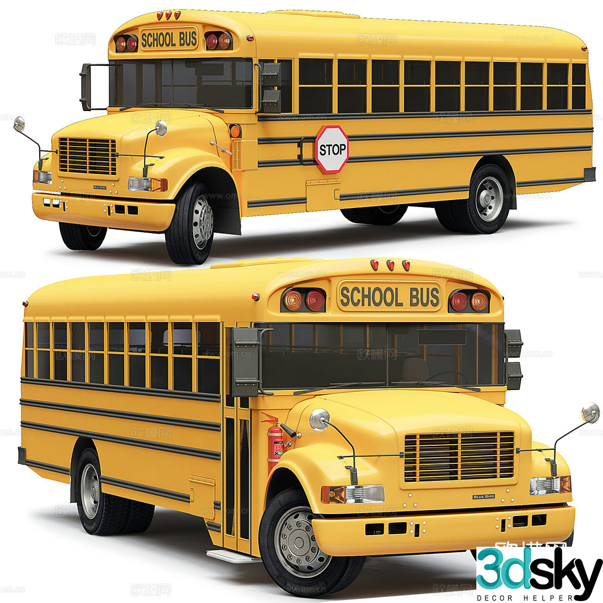 school bus school bus 3d model