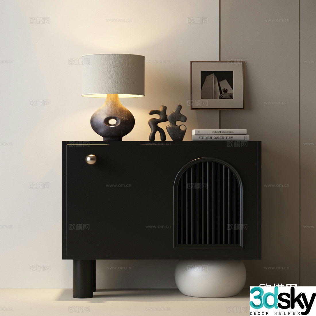 Modern porch cabinet Italian side cabinet Italian porch cabinet French medieval style porch cabinet 3D model