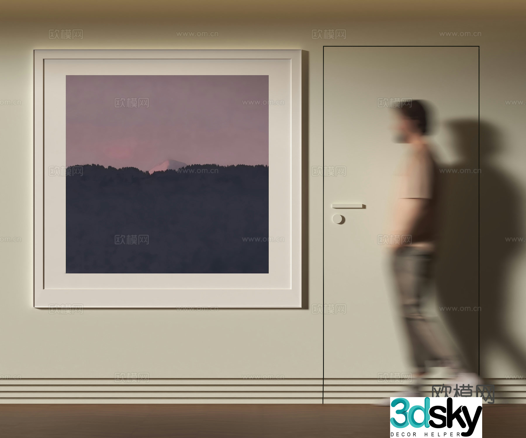 Modern decorative hanging painting 3d model