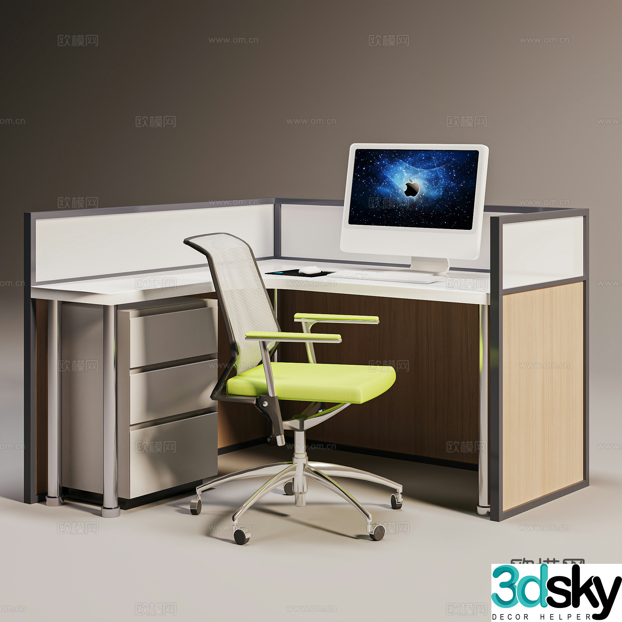 Modern office desk chair staff desk chair office chair staff chair book chair 3d model