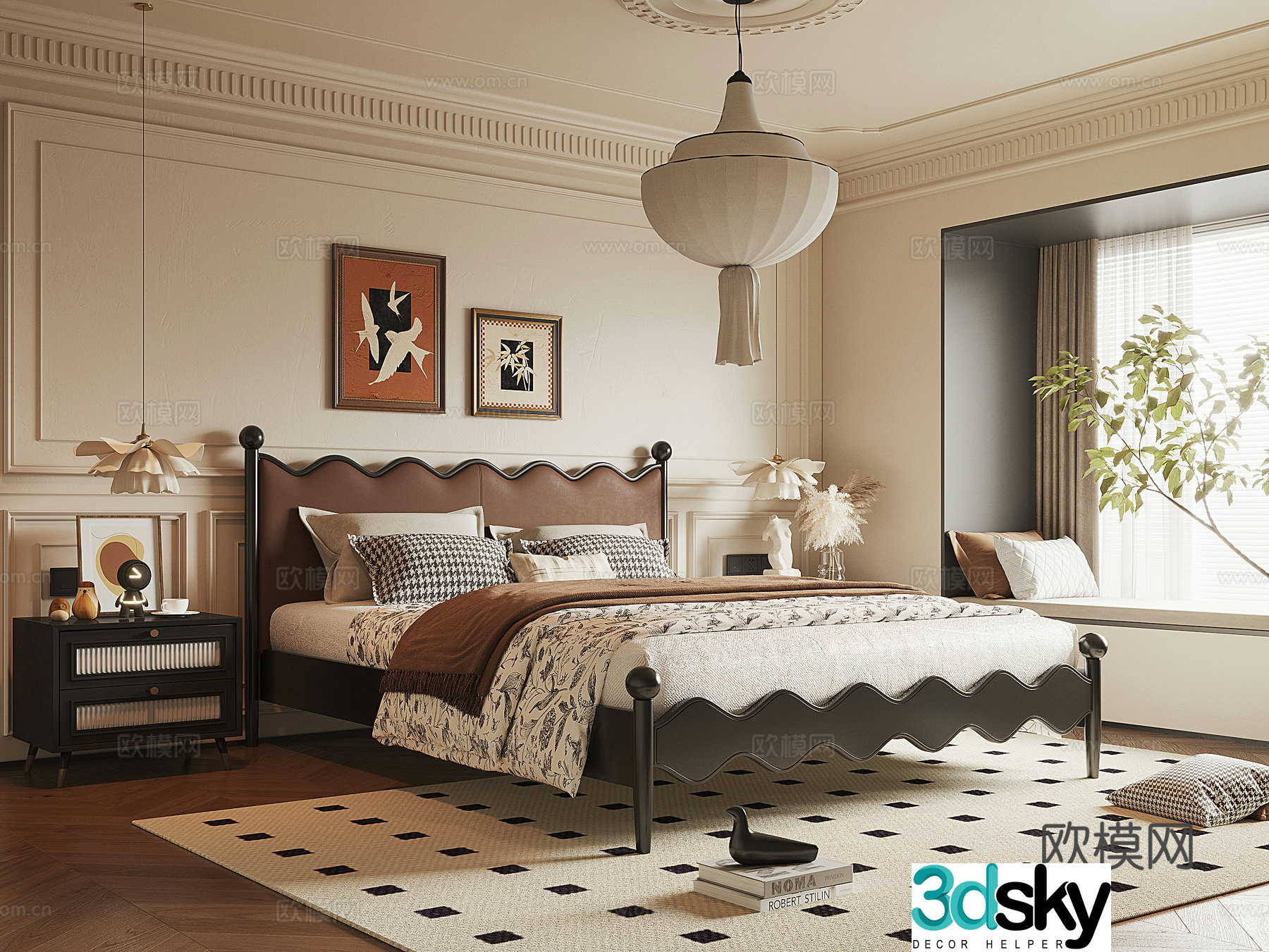 French medieval style home bedroom 3D model
