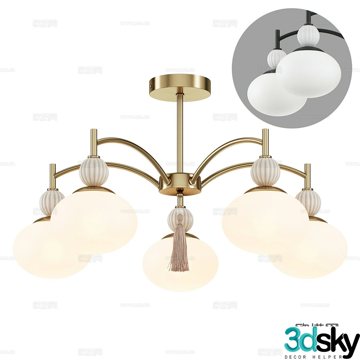 Modern simple light luxury chandeliers chandeliers simple chandeliers restaurant chandeliers living room chandeliers lamp 3d model
