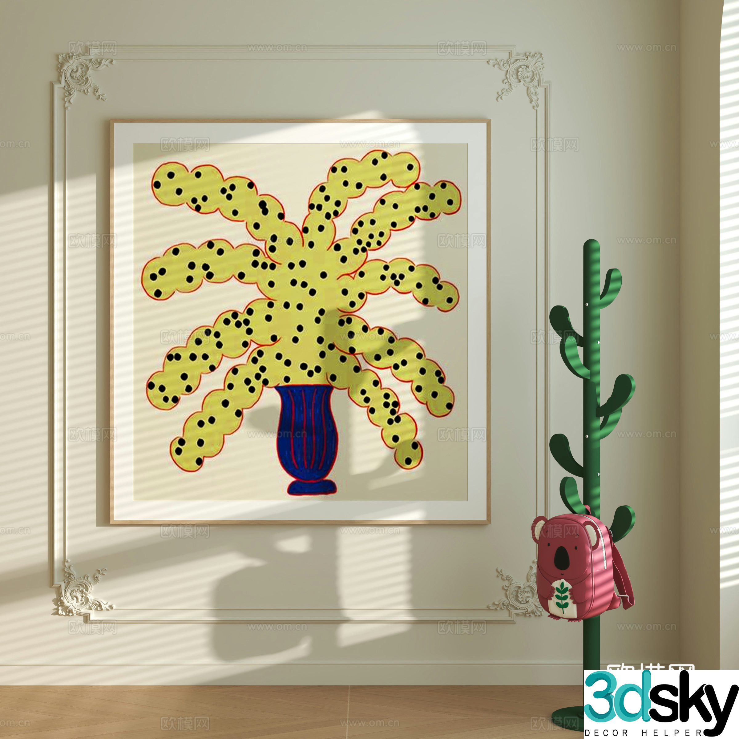 Nordic decorative hanging painting 3d model
