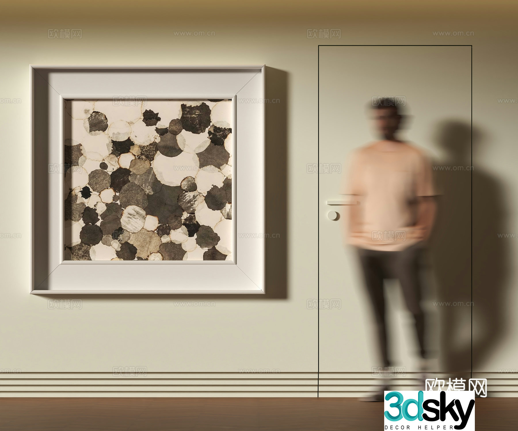 Modern decorative hanging painting 3d model
