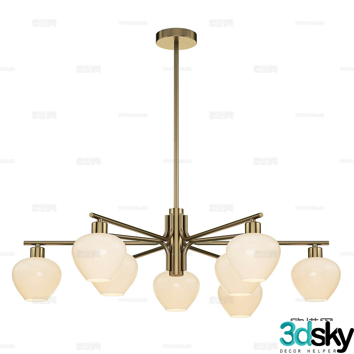 Modern simple light luxury chandeliers chandeliers simple chandeliers restaurant chandeliers living room chandeliers lamp 3d model