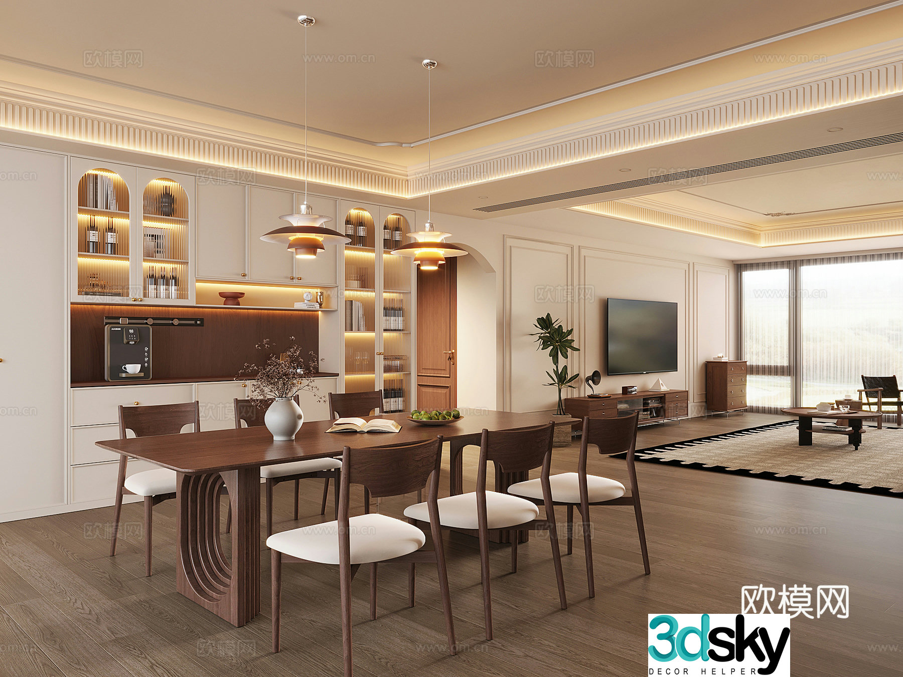 French medieval style restaurant 3D model