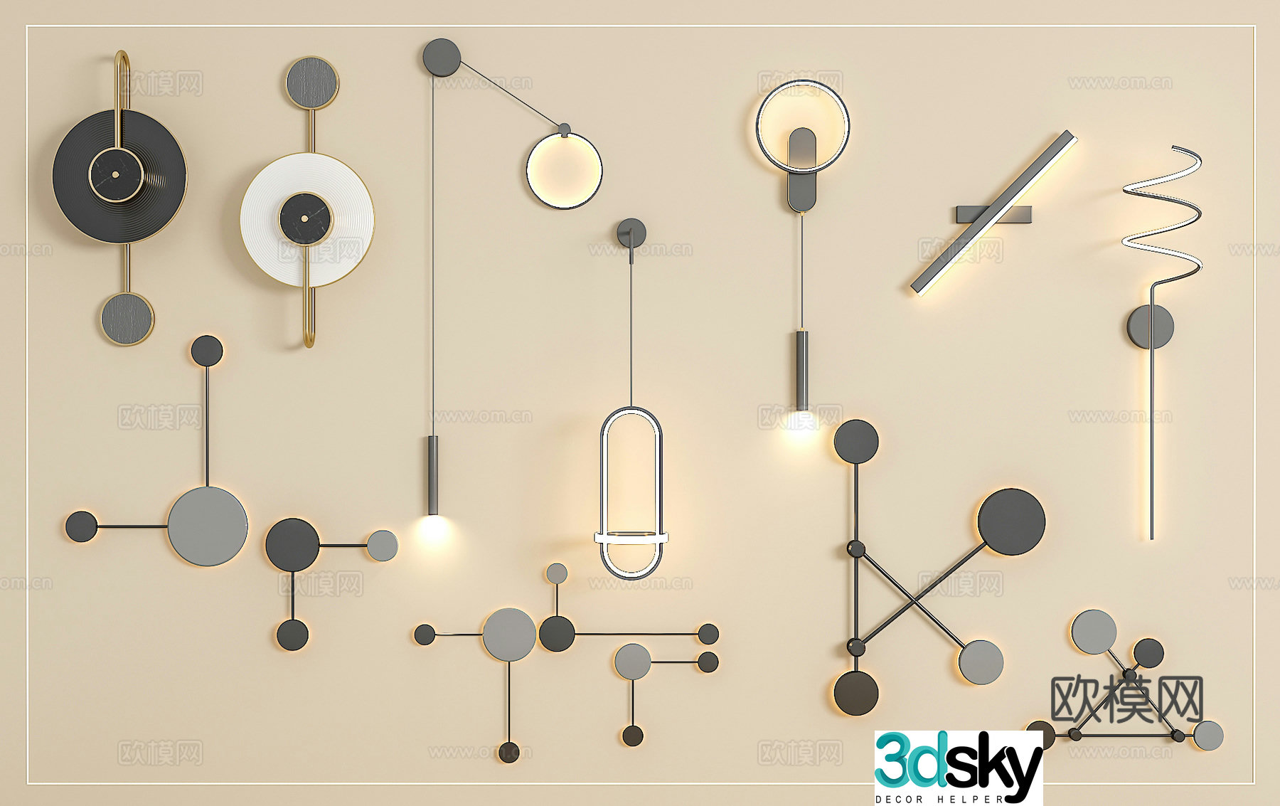 Modern wall lamp Crystal wall lamp Long wall lamp Metal wall lamp Glass wall lamp 3D model