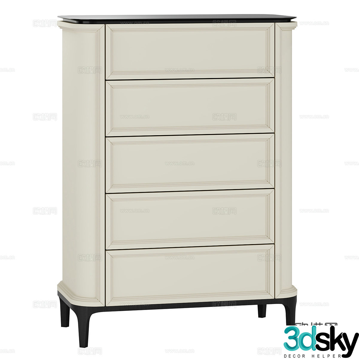 3d model of chest of drawers