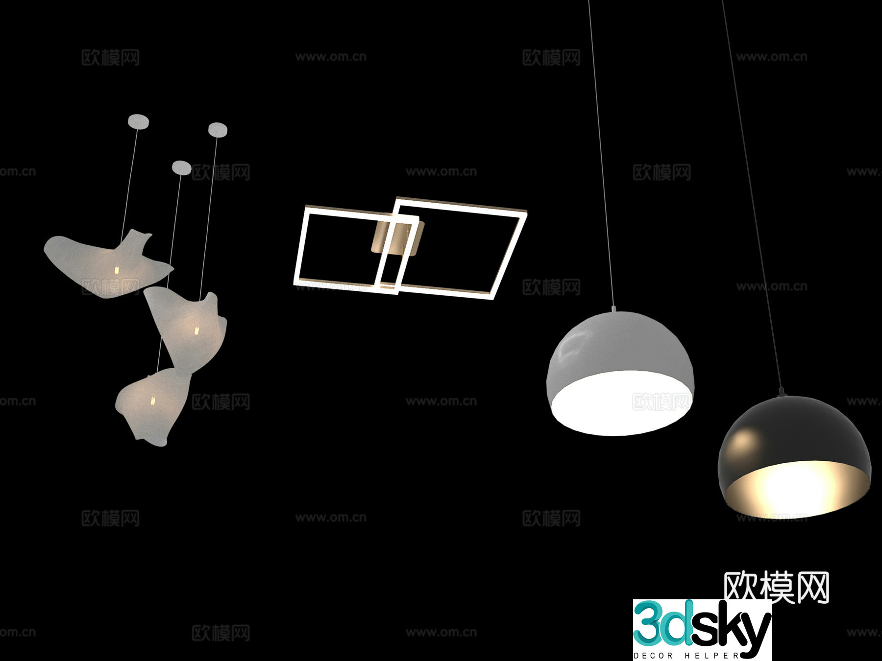Lamp chandelier 3d model