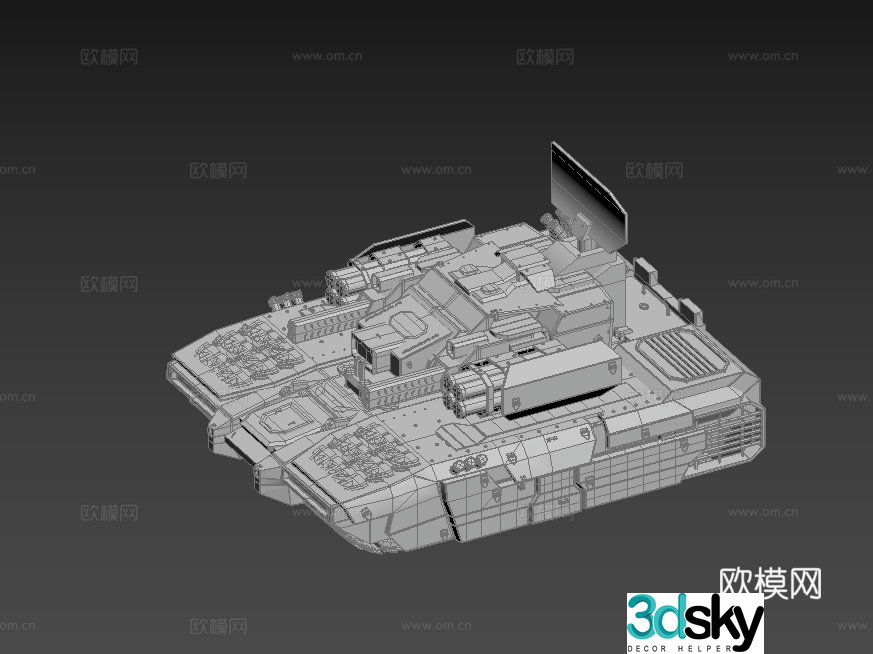 Next era tank model, mecha model, modern high-tech 3d model