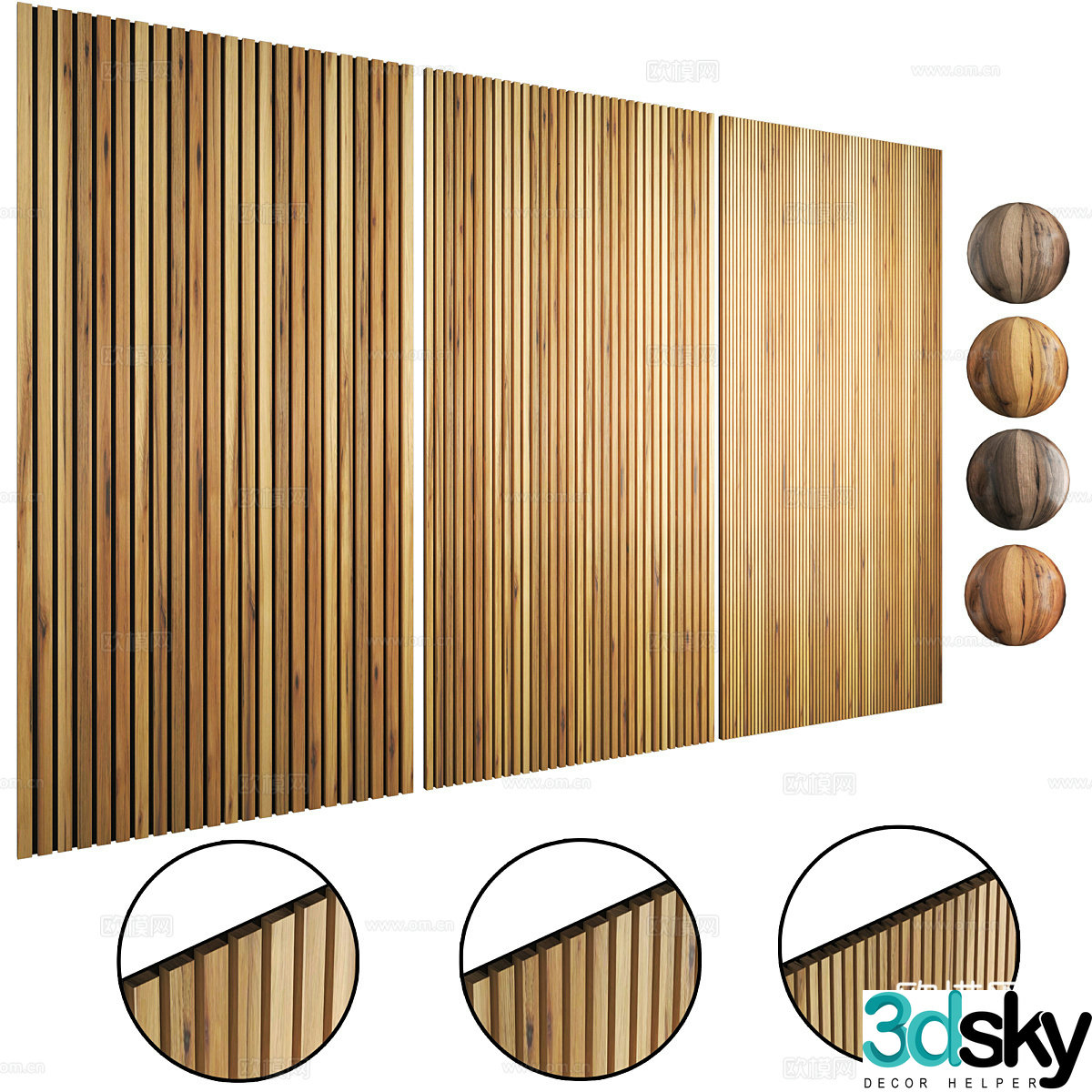 Modern Italian decorative wall panel grille board 3d model