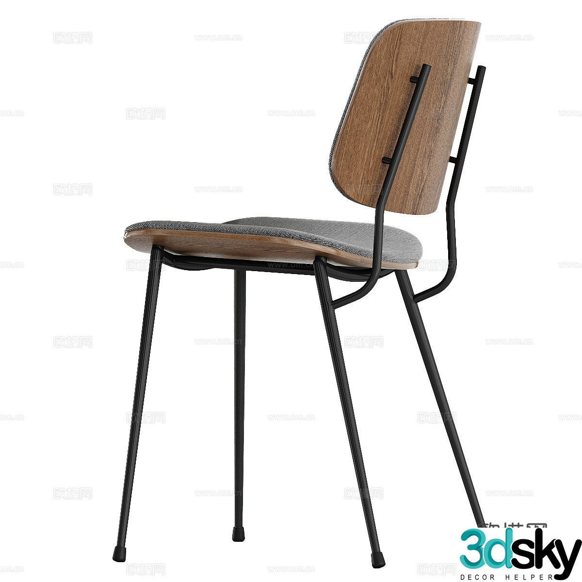 Bauhaus dining chair medieval dining chair single chair Bauhaus single chair 3d model