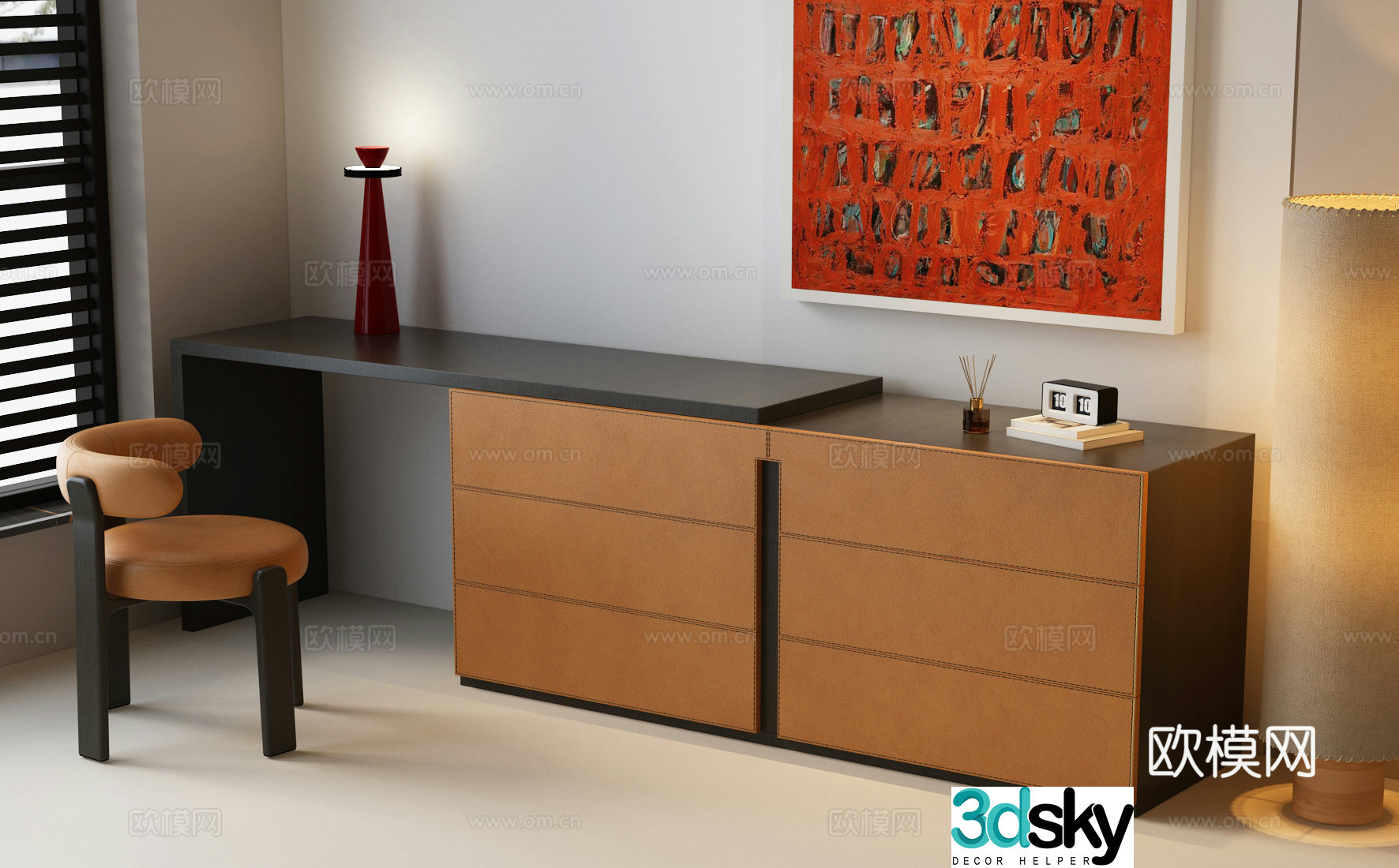 Dressing table Italian dressing table Modern Italian dressing table 3D model