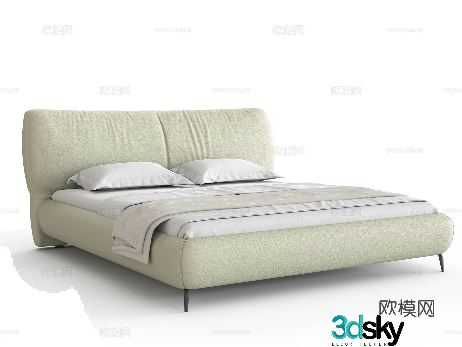 Double bed 3d model