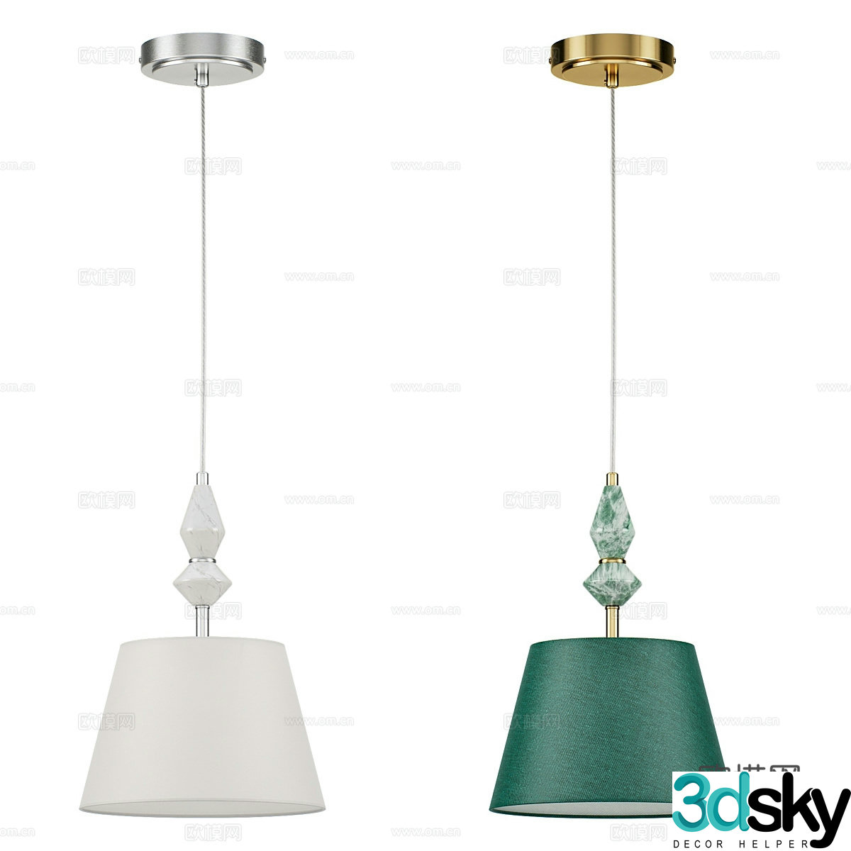 Modern simple chandelier chandelier simple chandelier restaurant chandelier lamp 3d model