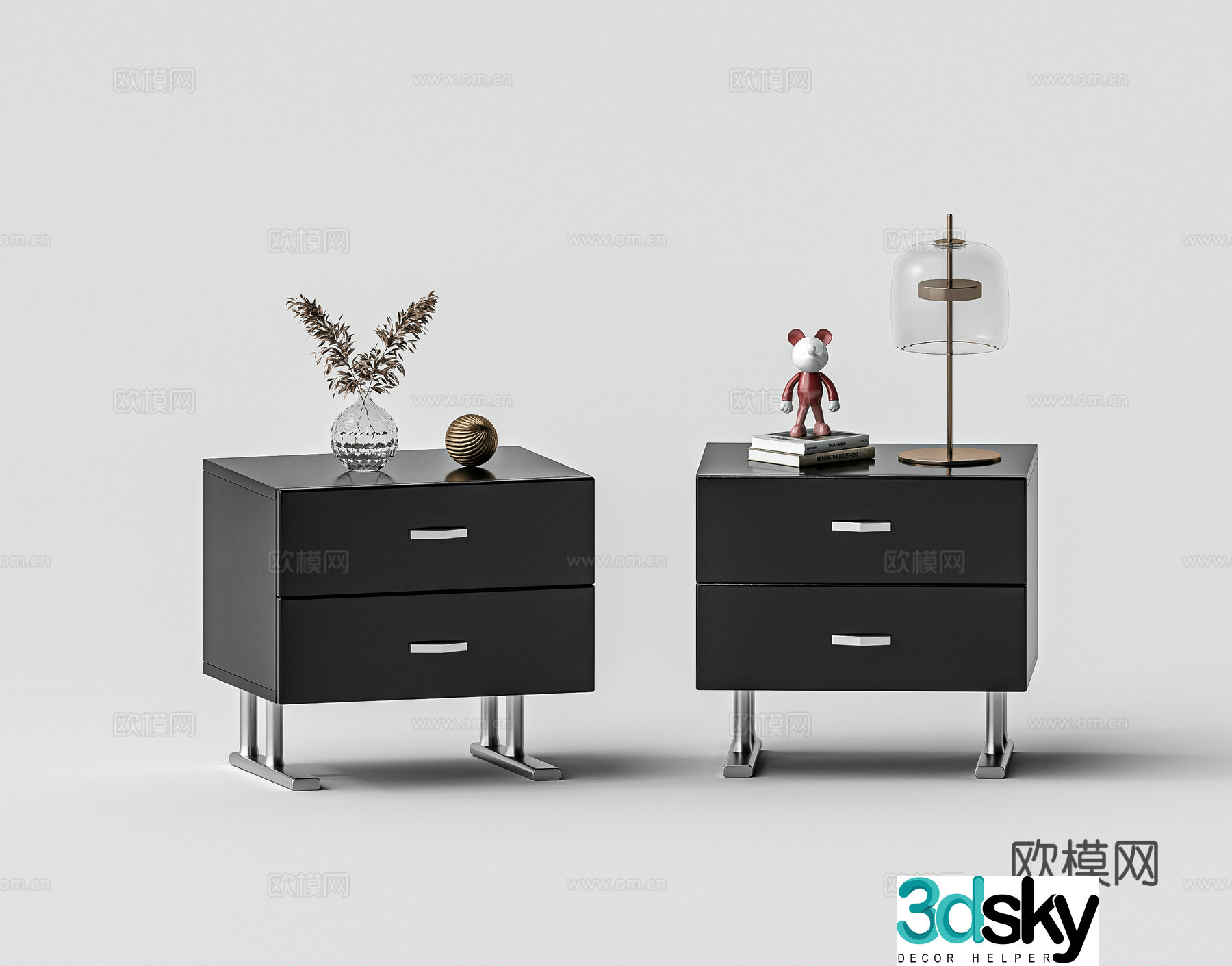 Modern night table 3d model