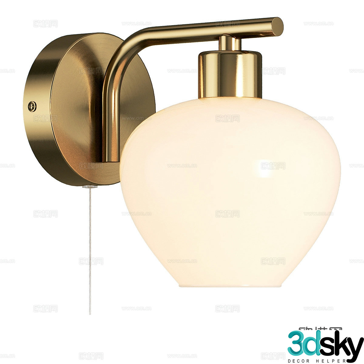 Modern simple light luxury wall lamp Light luxury wall lamp Simple wall lamp Decorative wall lamp Spherical wall lamp 3D model