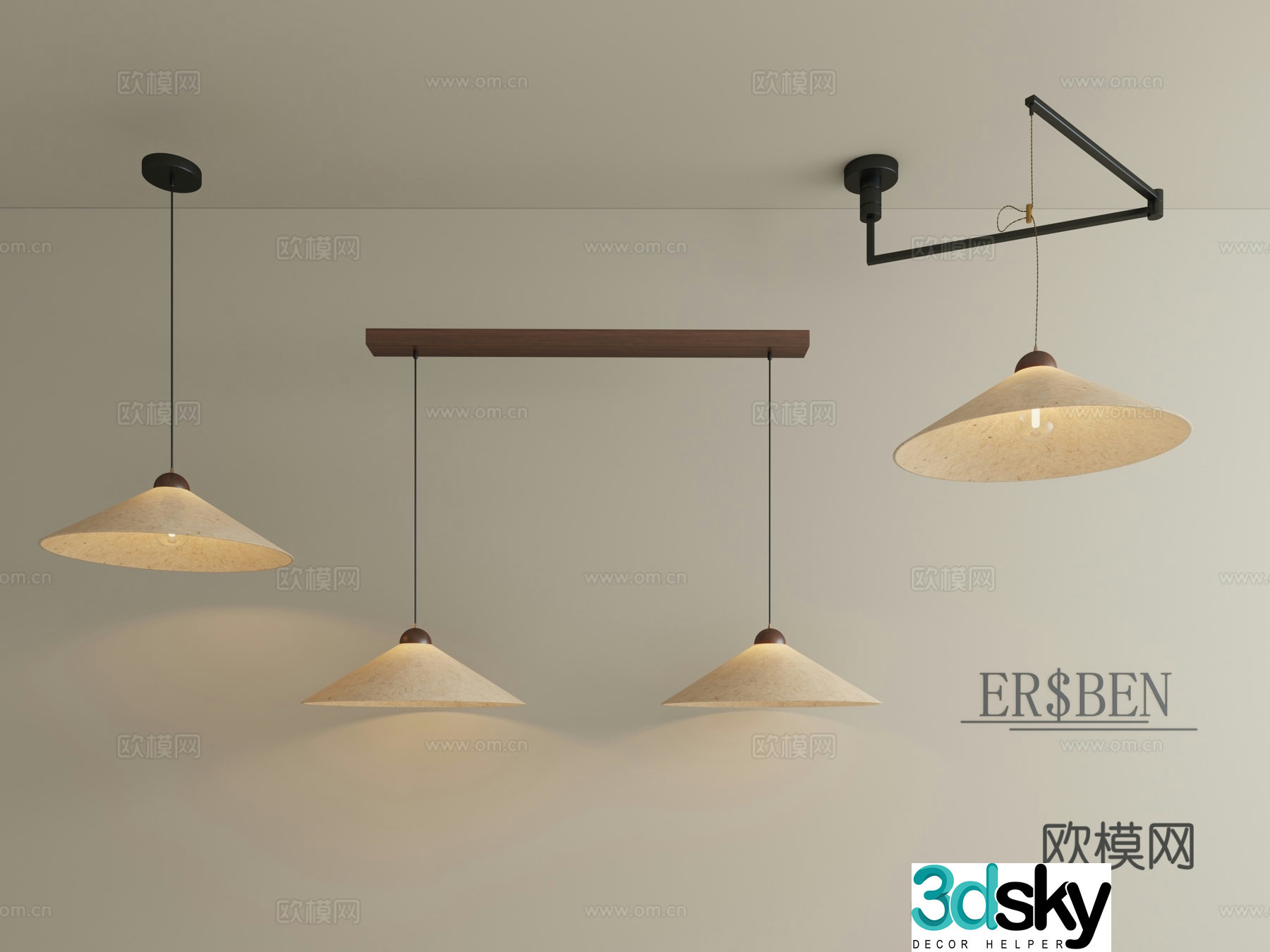 Middle-aged restaurant chandeliers new Chinese style Zen rice paper lantern Song Dynasty aesthetic Japanese style Wabi B&B Tea Room Study Light 3D model