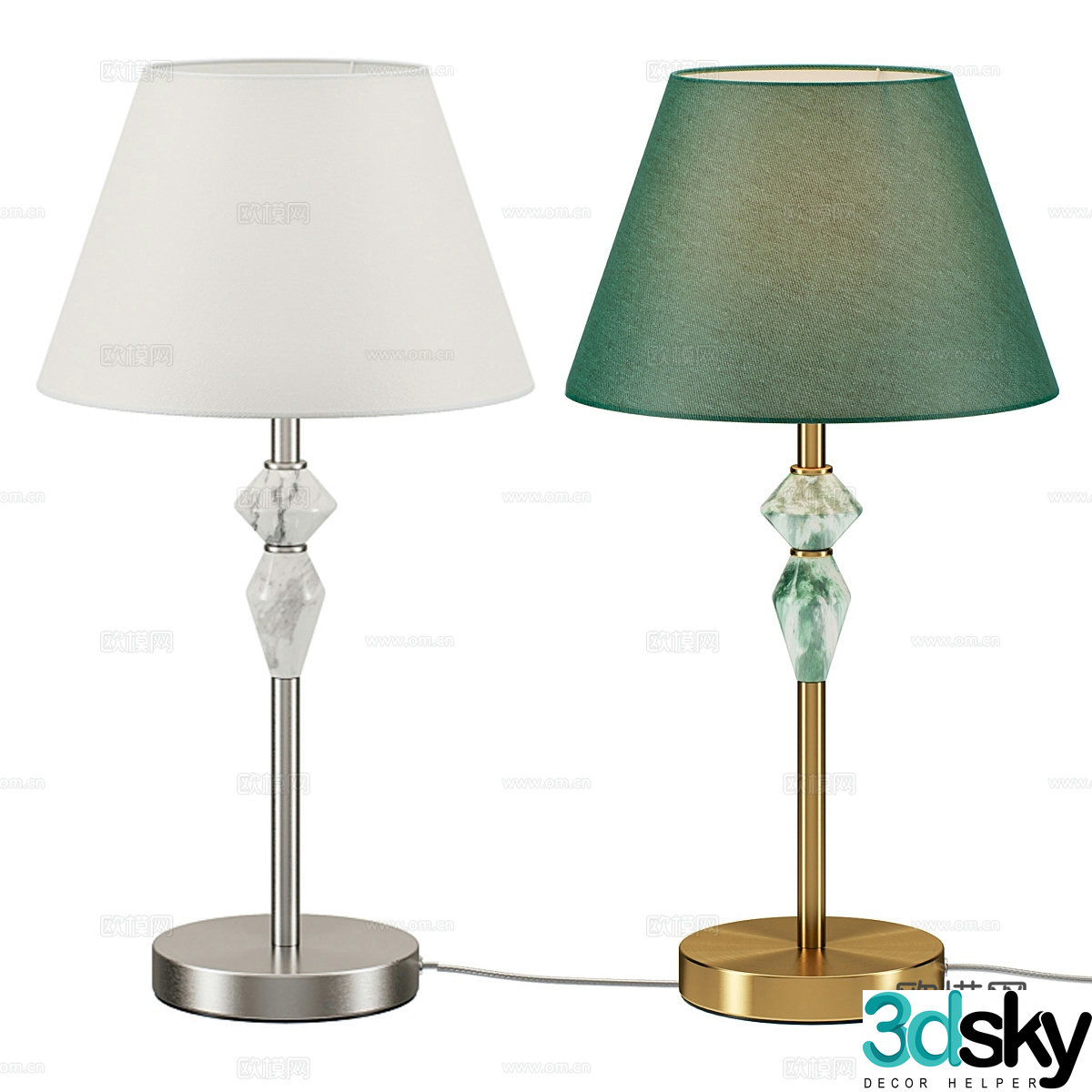Modern simple desk lamp Table lamp Simple desk lamp Study desk lamp Lamp 3D model